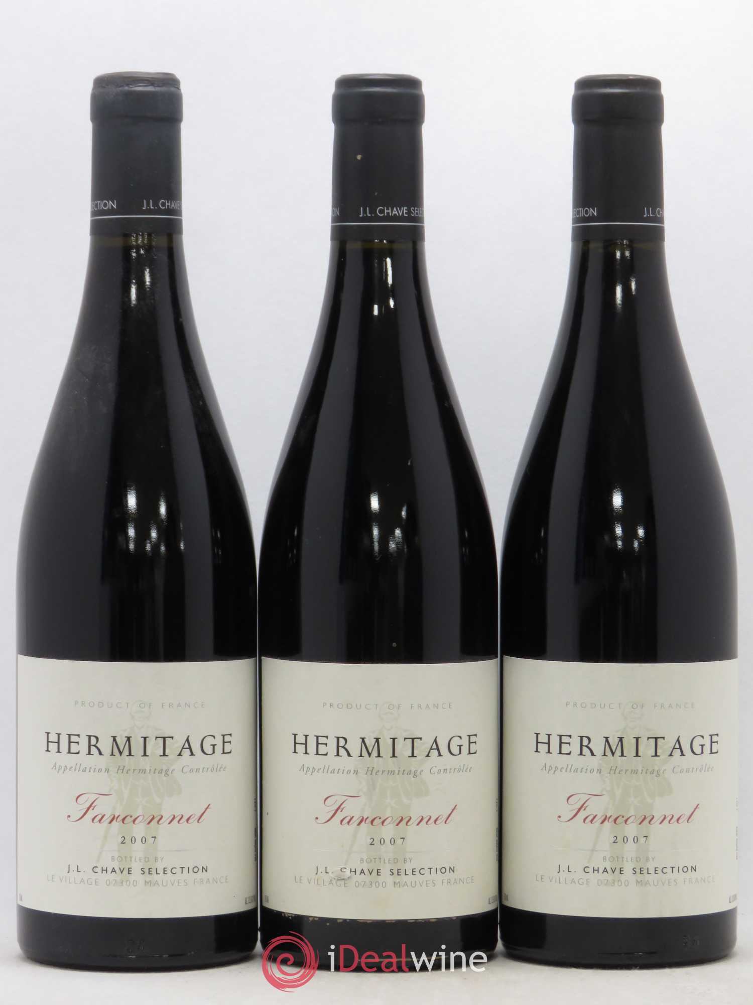 Hermitage Le Farconnet Jean-Louis Chave 2007 - Lot de 3 bouteilles - 0