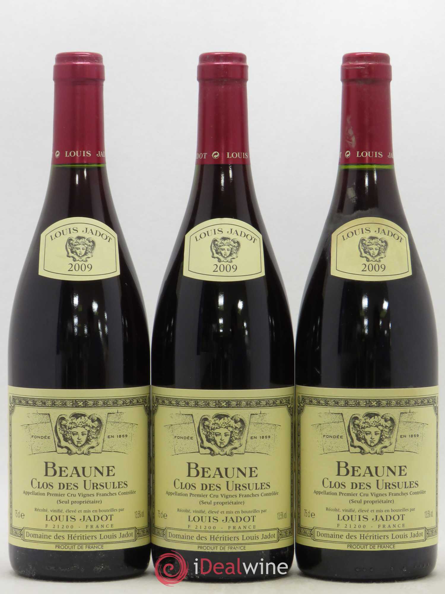 Beaune 1er Cru Clos des Ursules Maison Louis Jadot (sans prix de réserve) 2009 - Lot de 3 bouteilles - 0