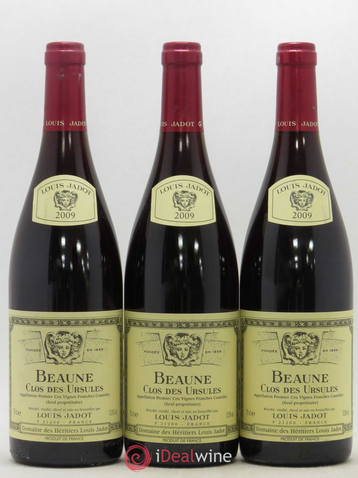 Beaune 1er Cru Clos des Ursules Maison Louis Jadot 2009 - Lot de 3 bouteilles - 0