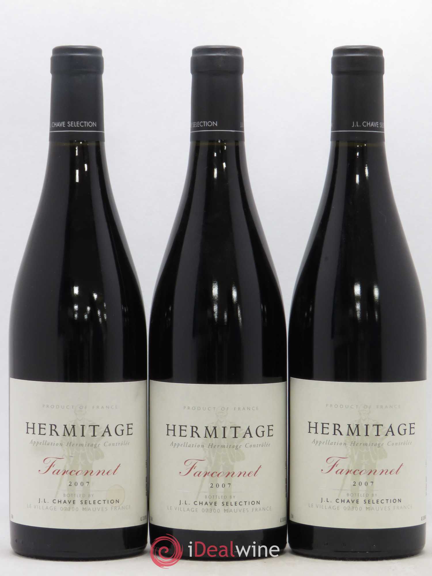 Hermitage Le Farconnet Jean-Louis Chave 2007 - Lot de 3 bouteilles - 0