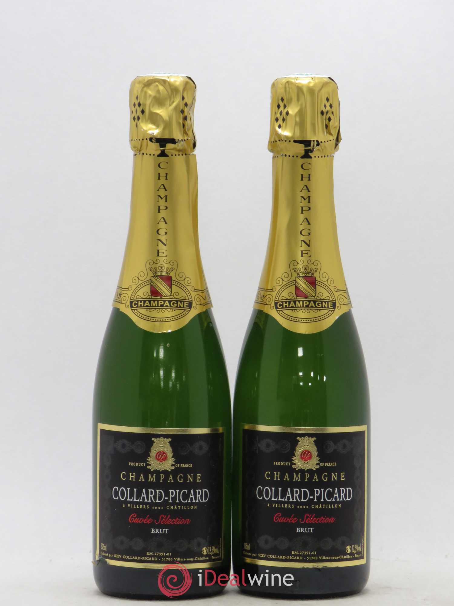 Champagne Collard Picard Cuvée Selection (sans prix de réserve) - Posten von 2 Demi-Flaschen - 0