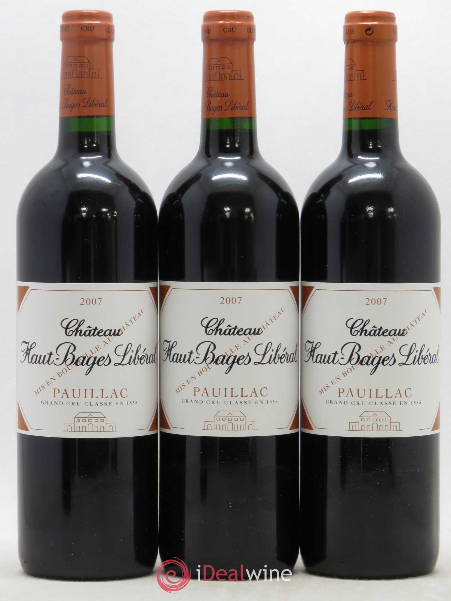 Château Haut Bages Libéral 5ème Grand Cru Classé 2007 - Lot de 12 bouteilles - 1