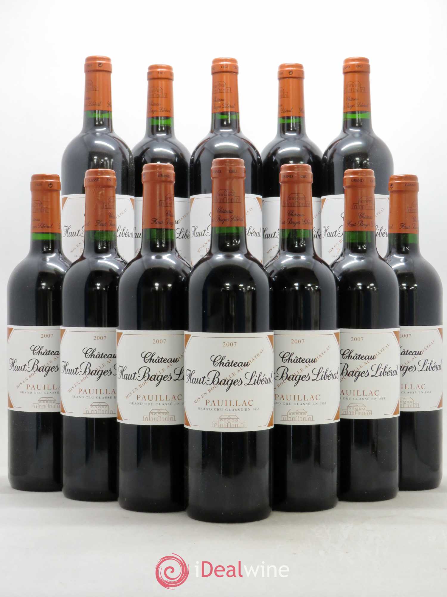 Château Haut Bages Libéral 5ème Grand Cru Classé 2007 - Lot de 12 bouteilles - 0