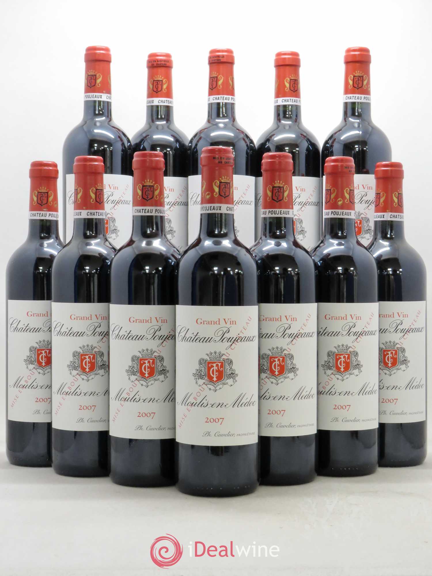 Château Poujeaux 2007 - Lot de 12 bouteilles - 0