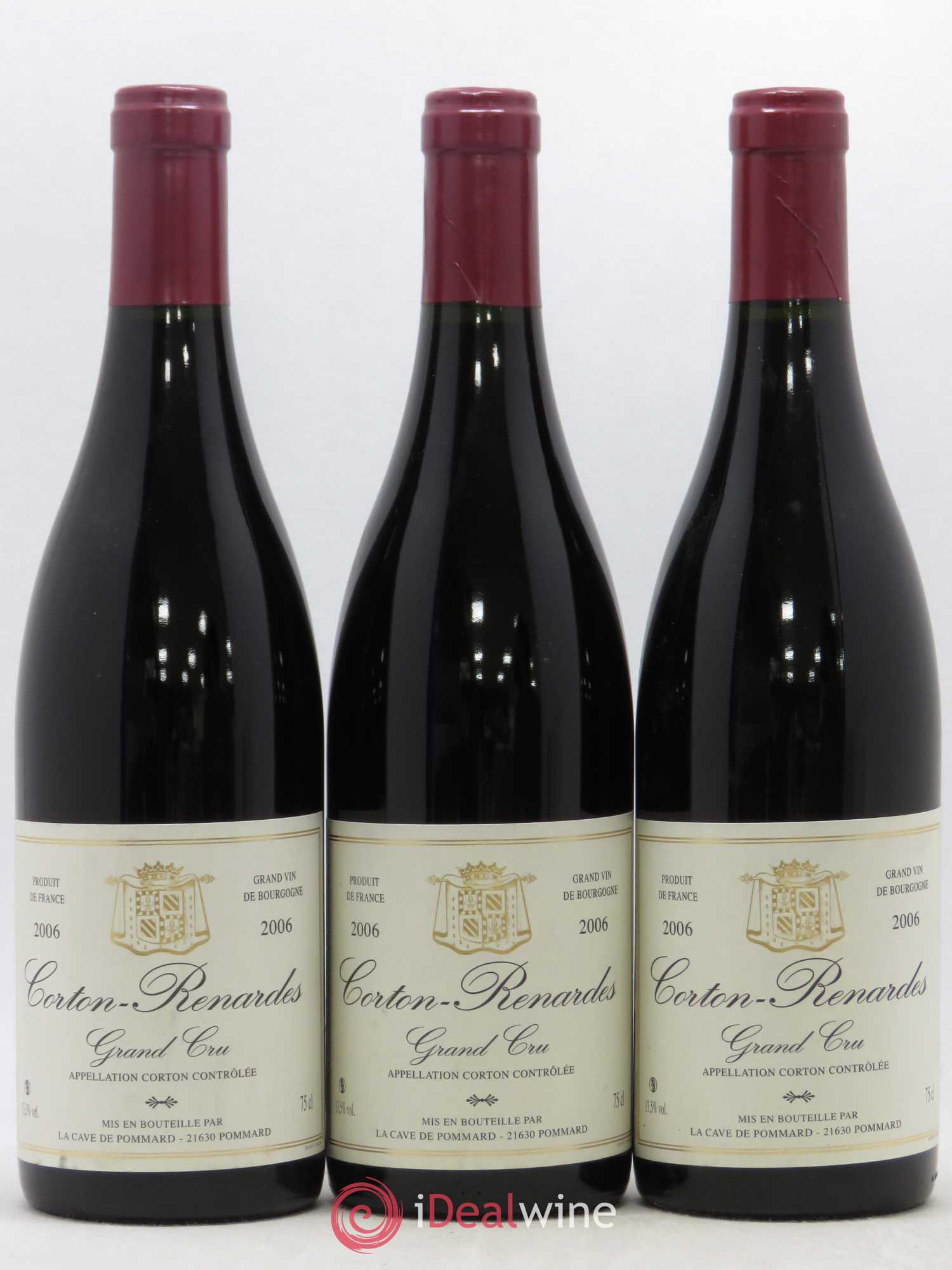Corton Grand Cru Renardes La Cave de Pommard (sans prix de réserve) 2006 - Posten von 3 Flaschen - 0