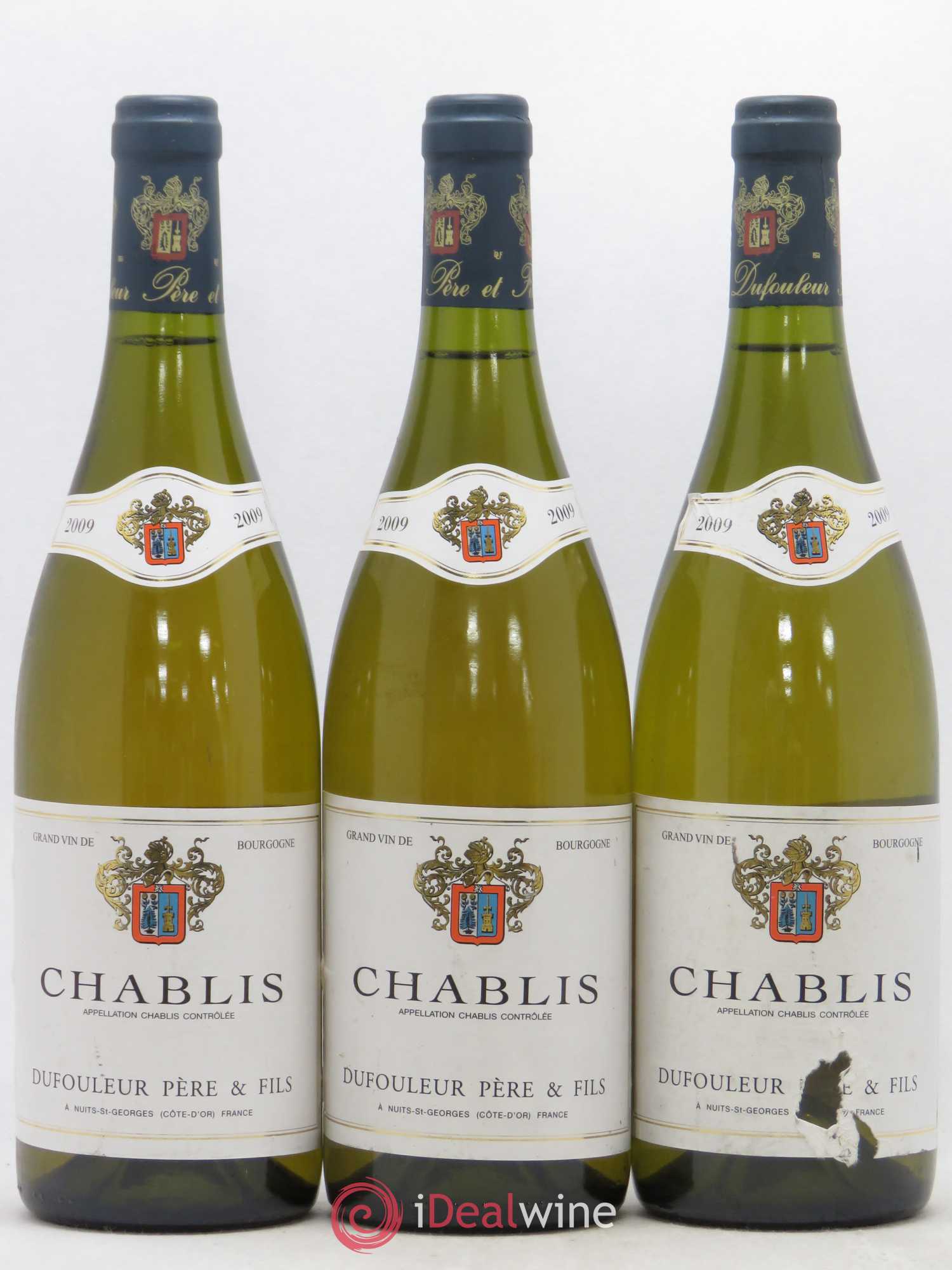 Chablis Dufouleur (sans prix de réserve) 2009 - Posten von 3 Flaschen - 0