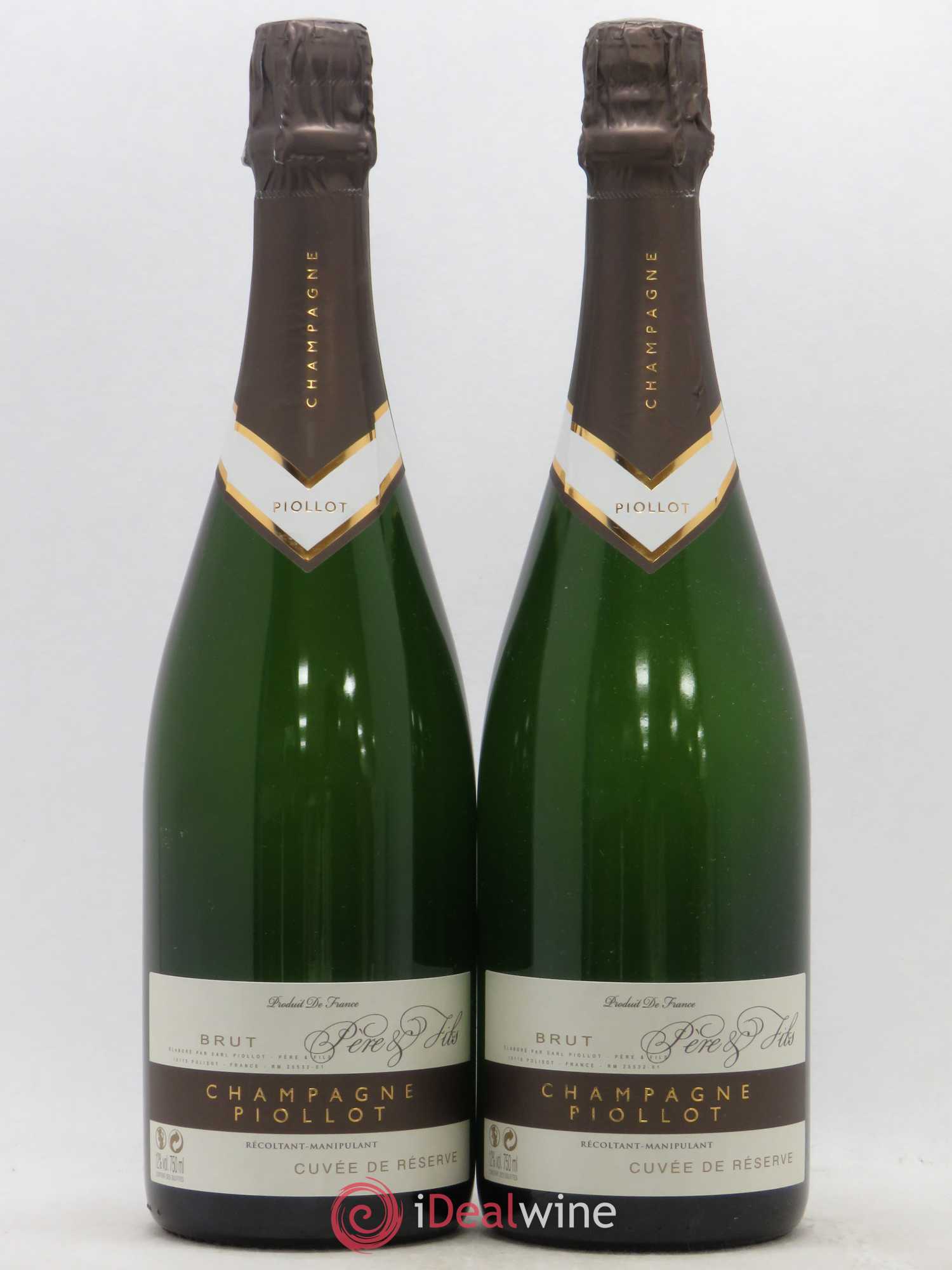 Champagne Piollot Cuvée de Réserve (sans prix de réserve) - Posten von 2 Flaschen - 0
