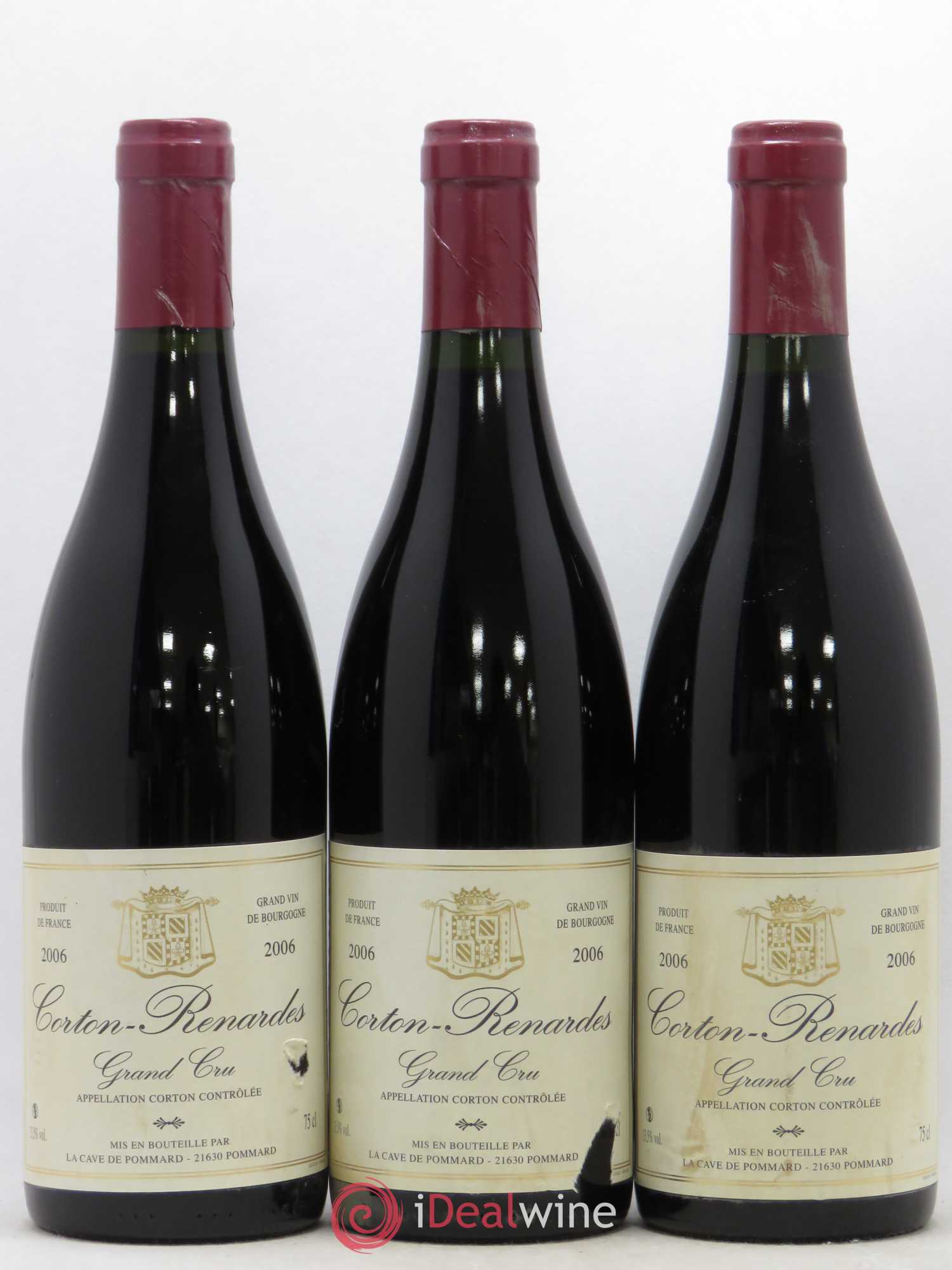 Corton Grand Cru Renardes La Cave de Pommard (sans prix de réserve) 2006 - Posten von 3 Flaschen - 0