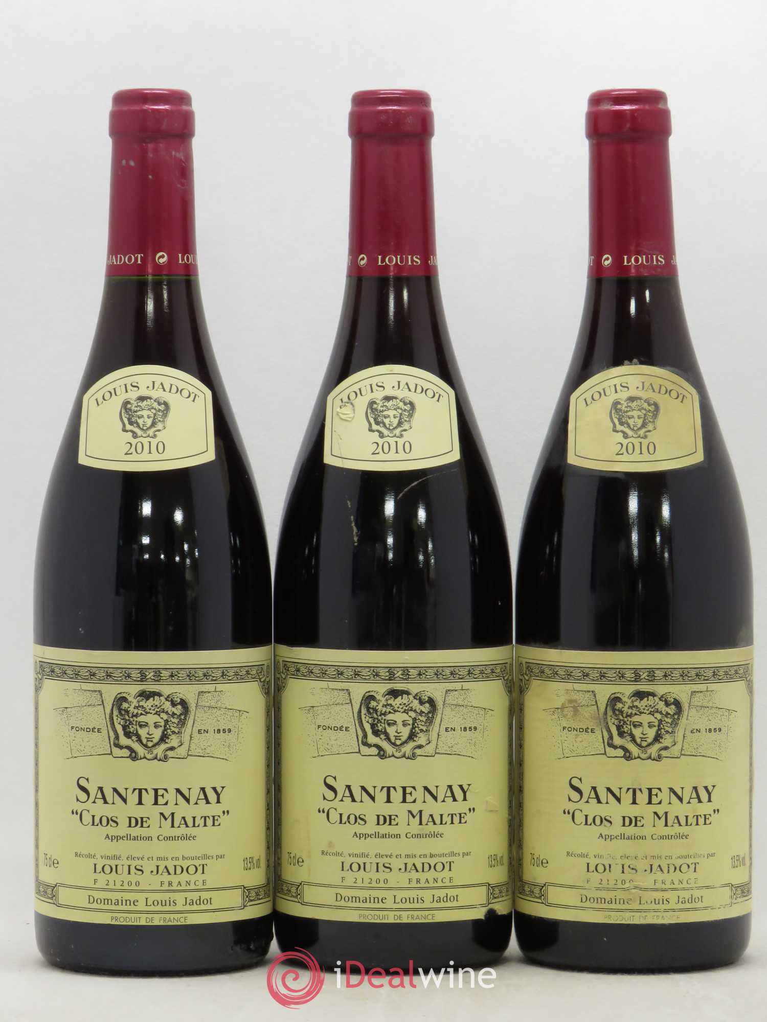 Santenay Clos de Malte Maison Louis Jadot (sans prix de réserve) 2010 - Lot de 3 bouteilles - 0
