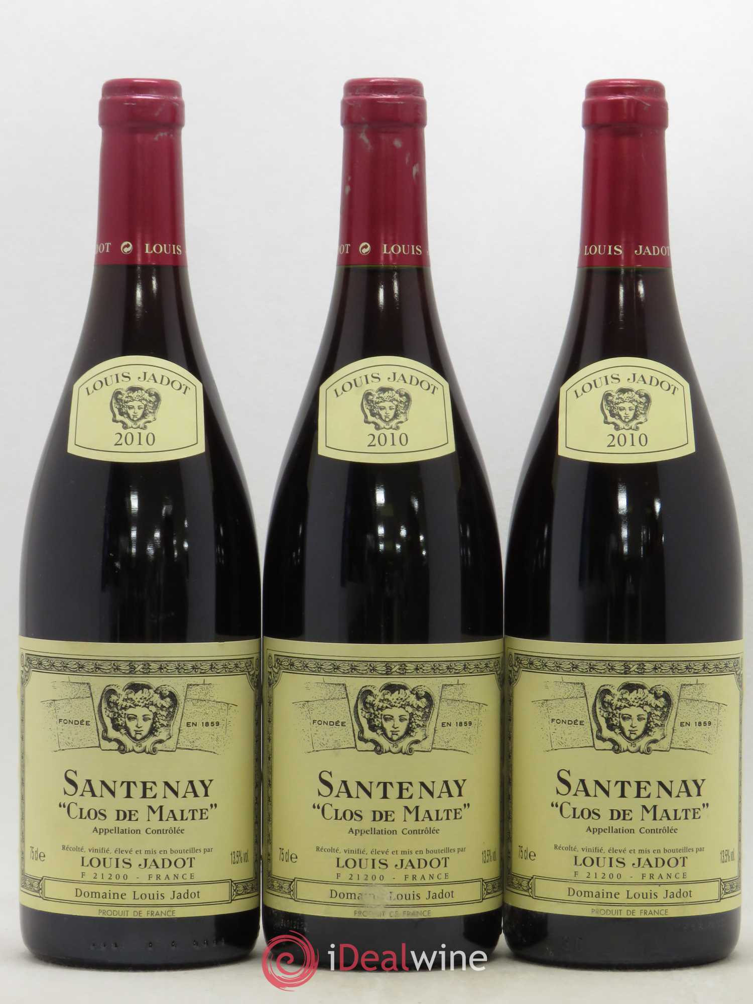 Santenay Clos de Malte Maison Louis Jadot (sans prix de réserve) 2010 - Lot de 3 bouteilles - 0