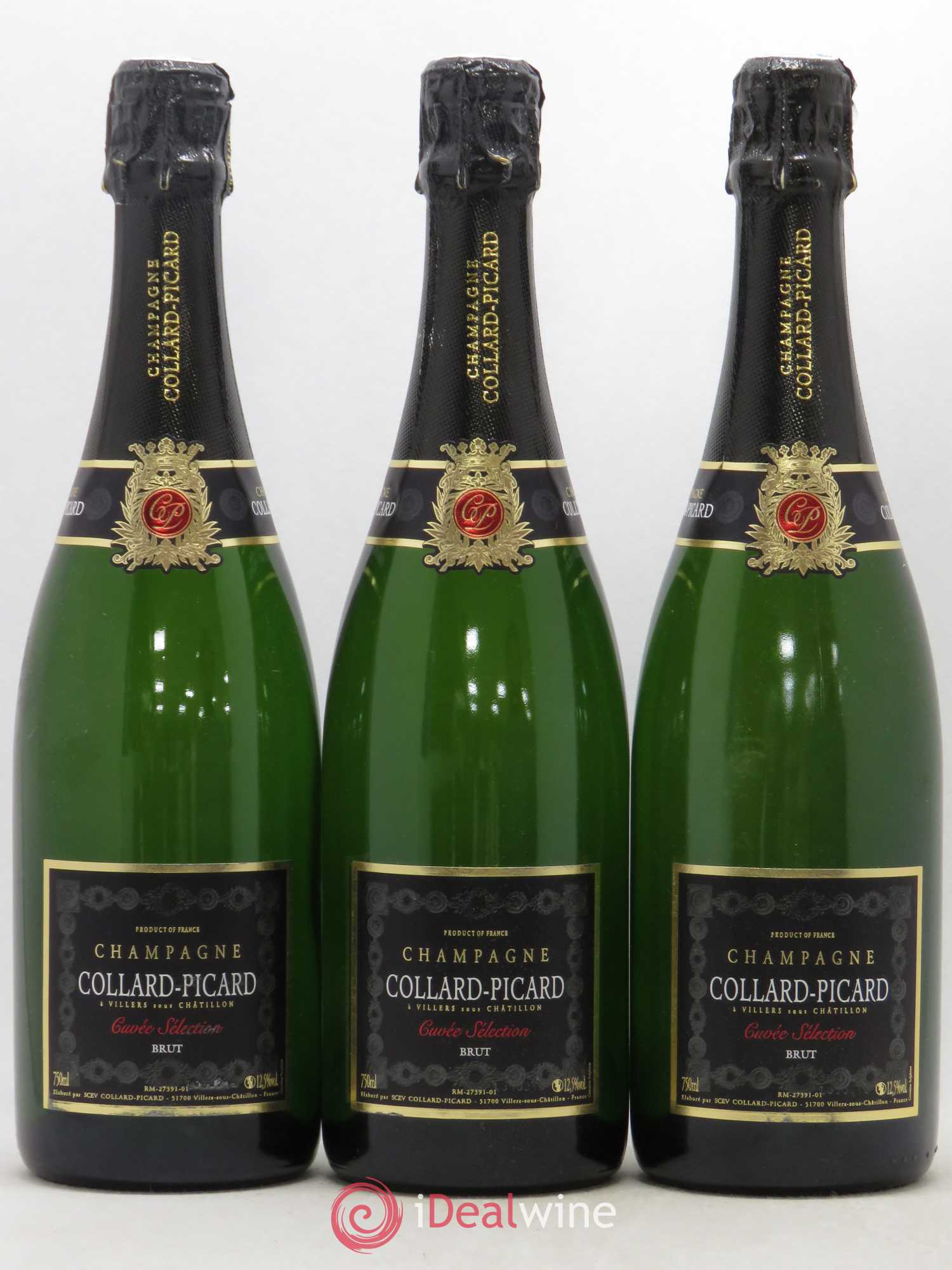 Champagne Collard Picard Cuvée Selection (sans prix de réserve) - Posten von 3 Flaschen - 0