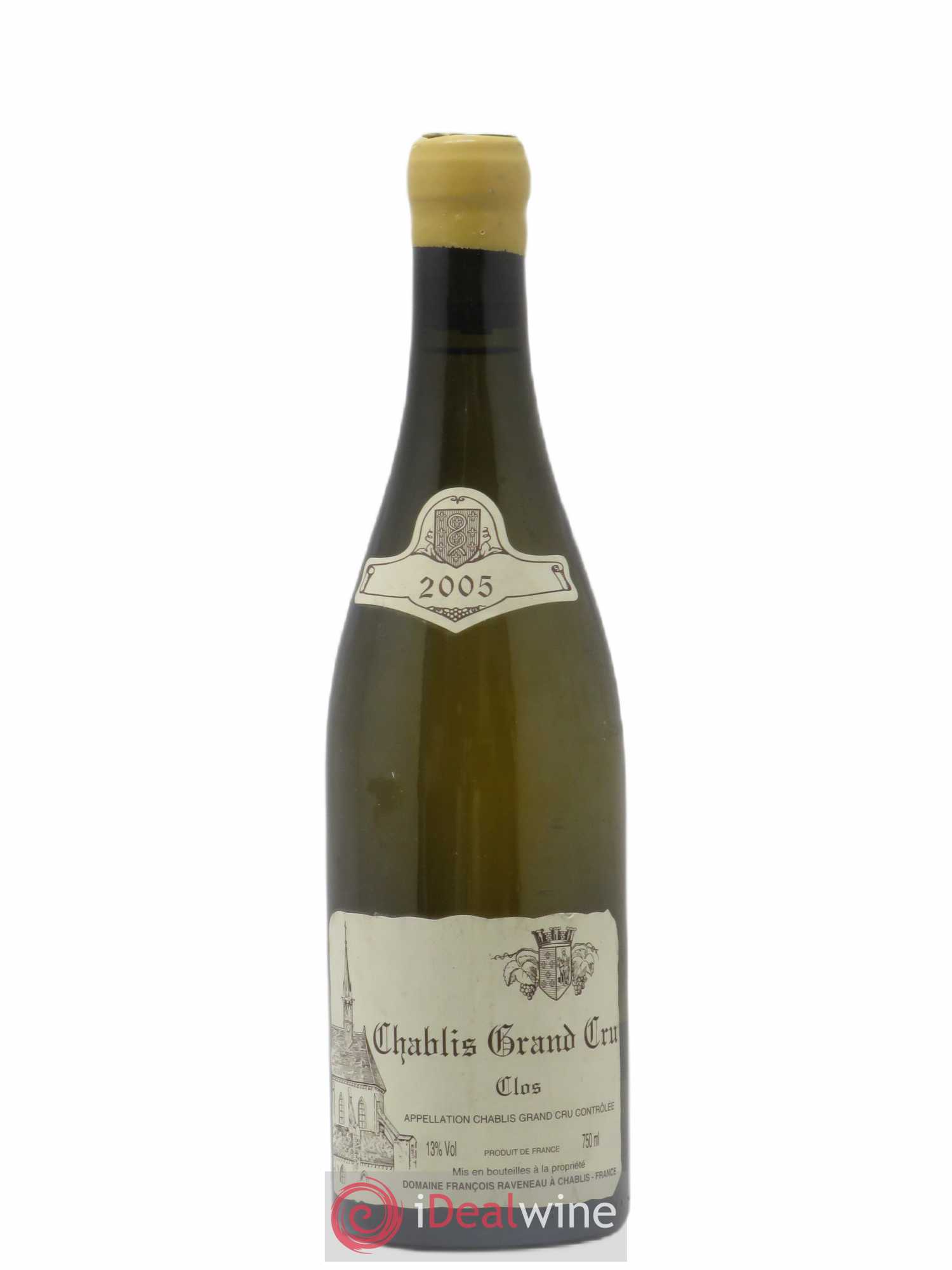 Chablis Grand Cru Clos Raveneau (Domaine) 2005 - Lot de 1 bouteille - 0