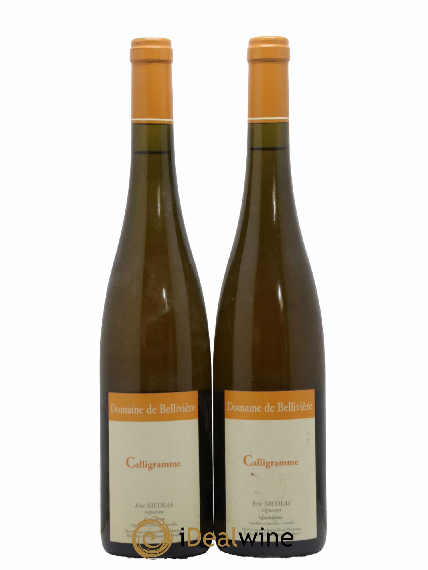 Jasnières Calligramme Domaine de Bellivière 2007 - Lot de 2 bouteilles - 0
