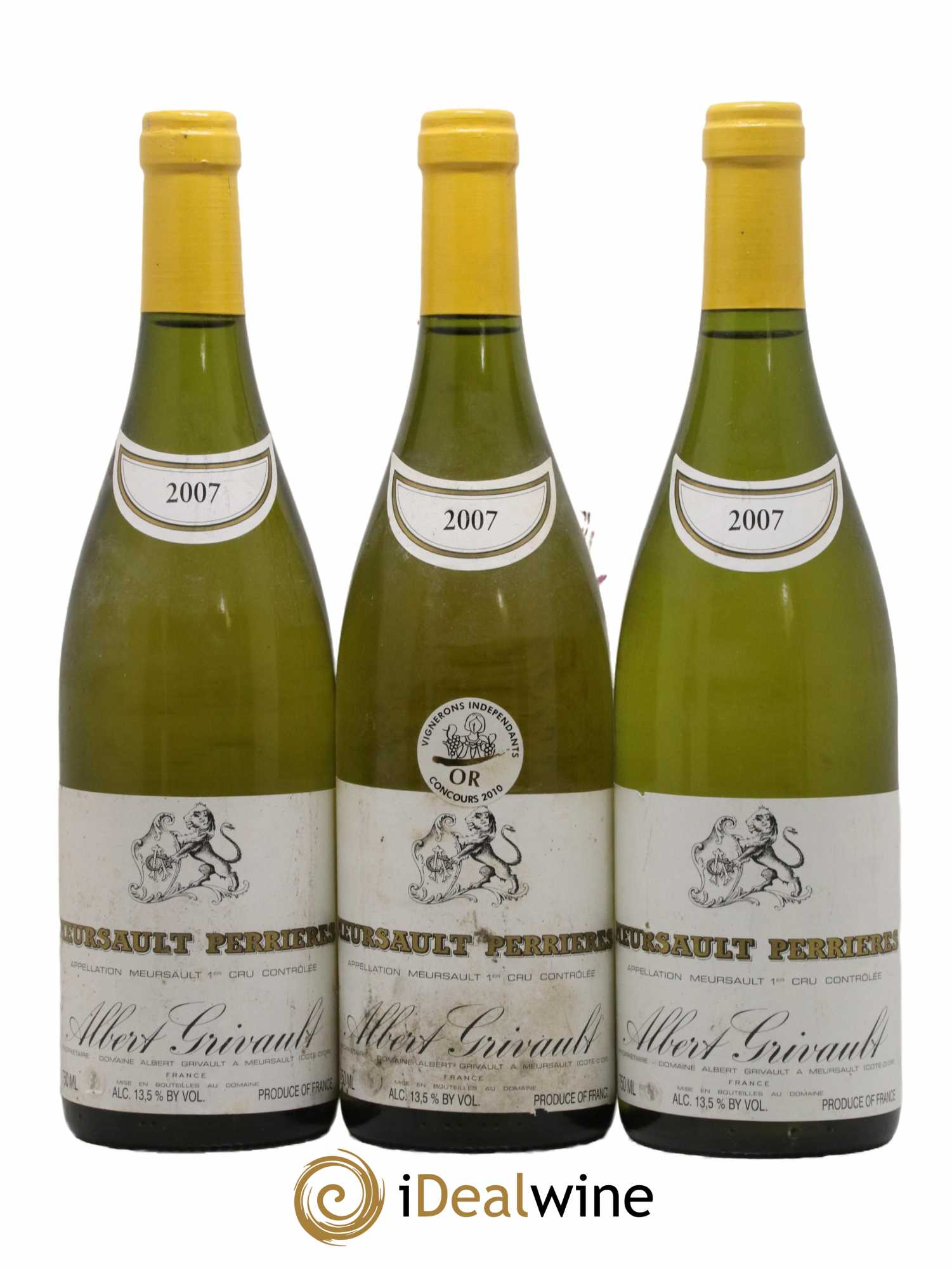 Meursault 1er Cru Perrières Albert Grivault 2007 - Lot de 3 bouteilles - 0