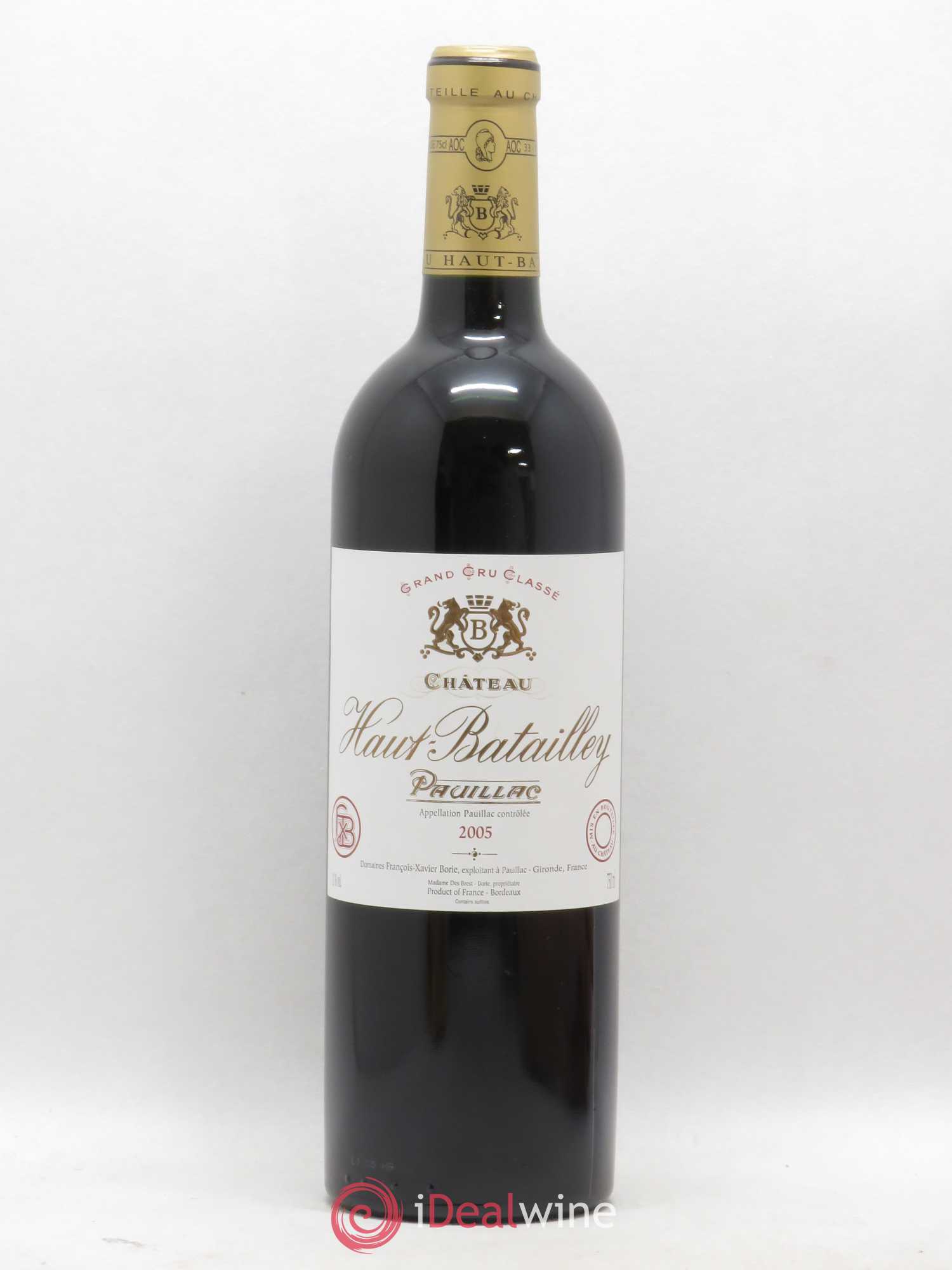 Château Haut Batailley 5ème Grand Cru Classé 2005 - Lot de 1 bouteille - 0
