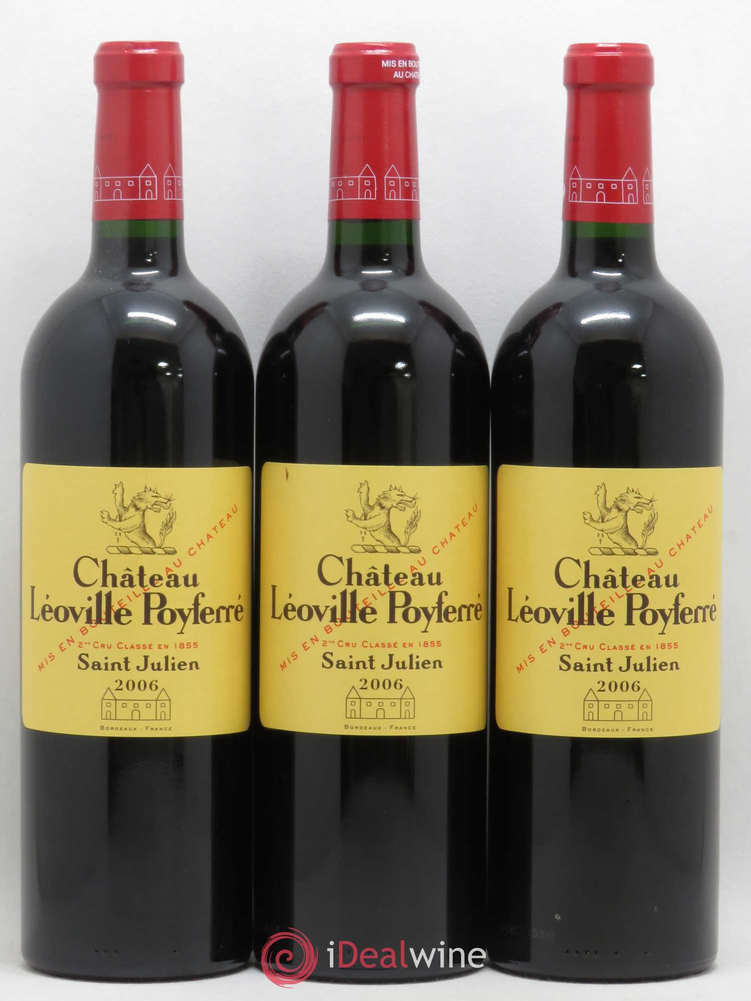 Château Léoville Poyferré 2ème Grand Cru Classé 2006 - Lot de 3 bouteilles - 0