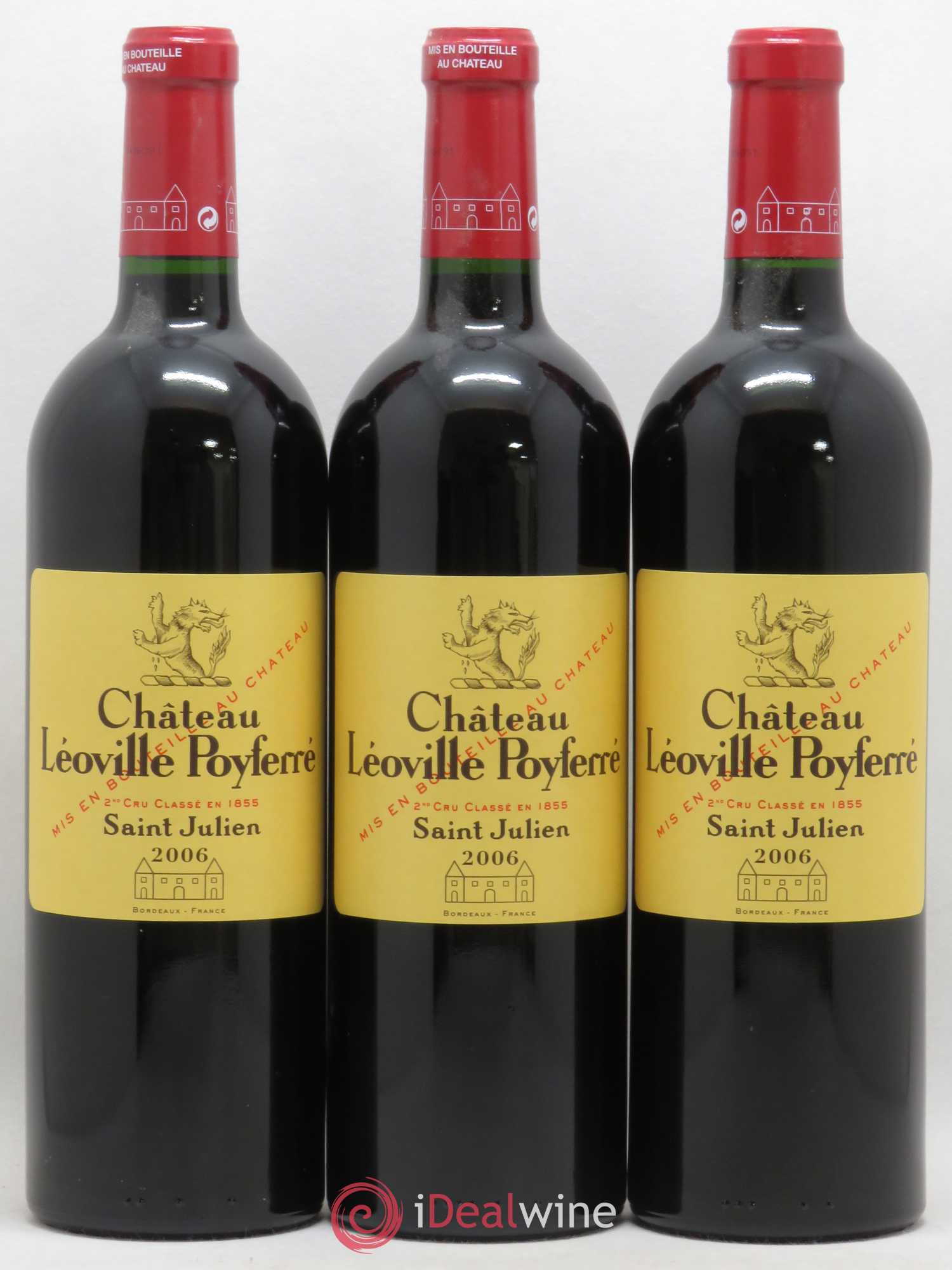 Château Léoville Poyferré 2ème Grand Cru Classé 2006 - Lot de 3 bouteilles - 0