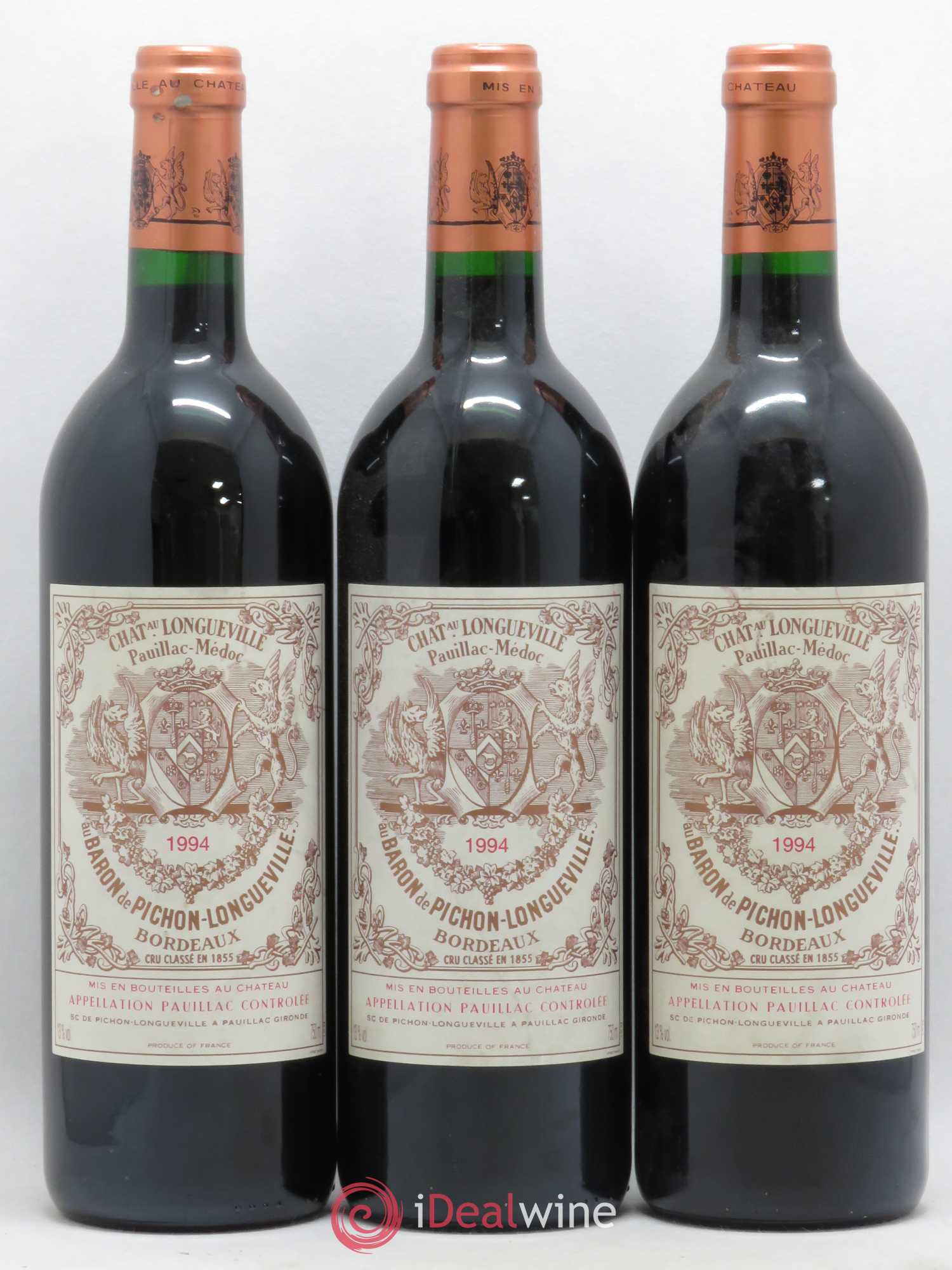 Pichon Longueville Baron 2ème Grand Cru Classé 1994 - Lot de 3 bouteilles - 0