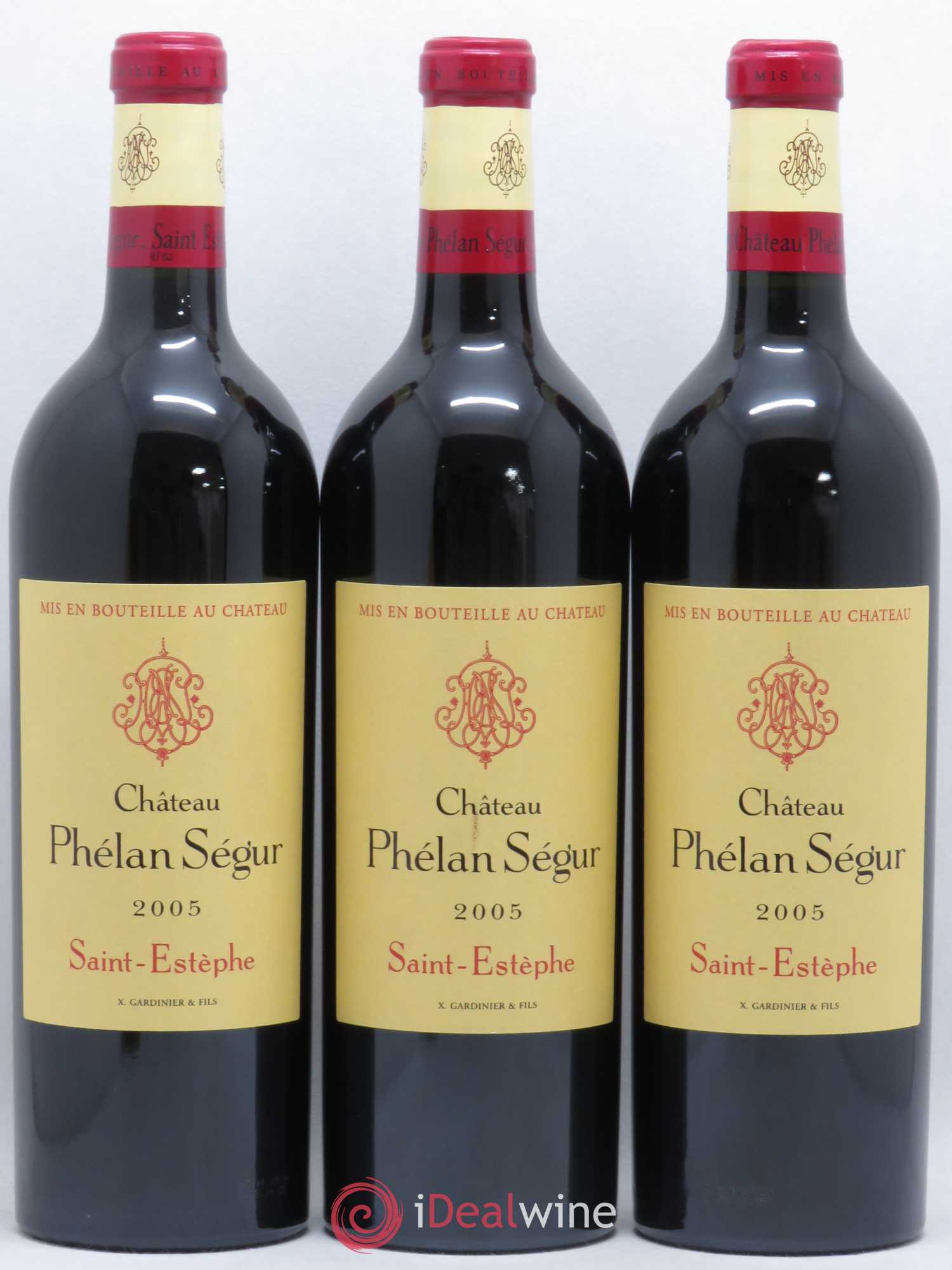 Château Phélan Ségur 2005 - Lot de 3 bouteilles - 0