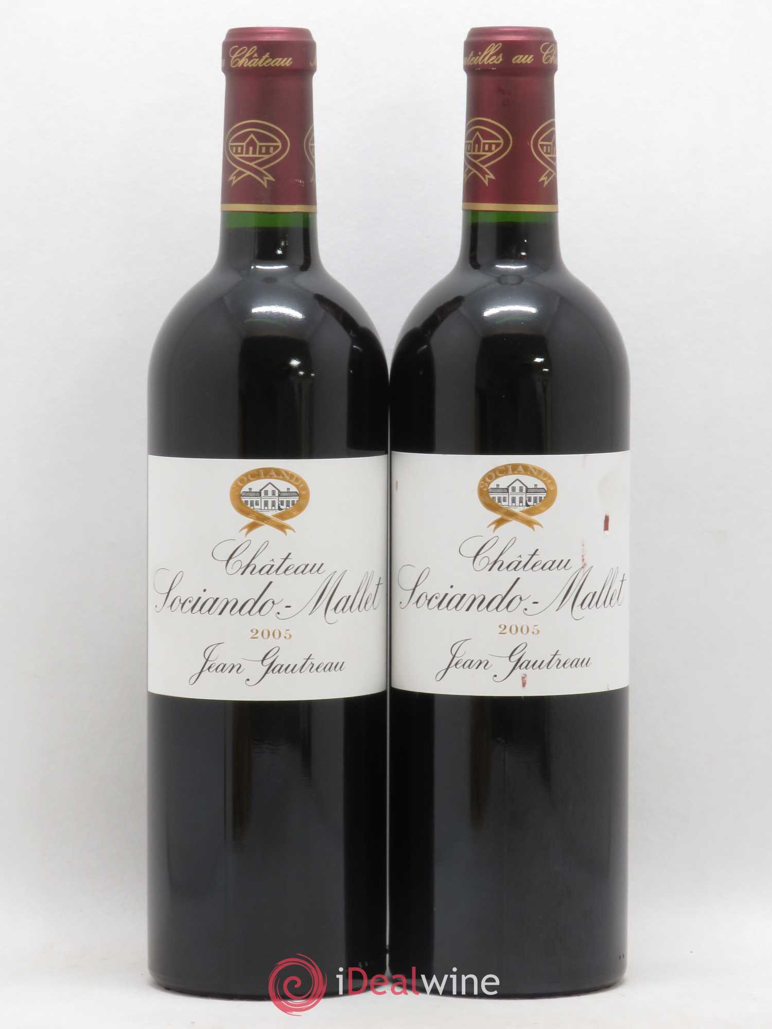 Château Sociando Mallet 2005 - Lot de 2 bouteilles - 0