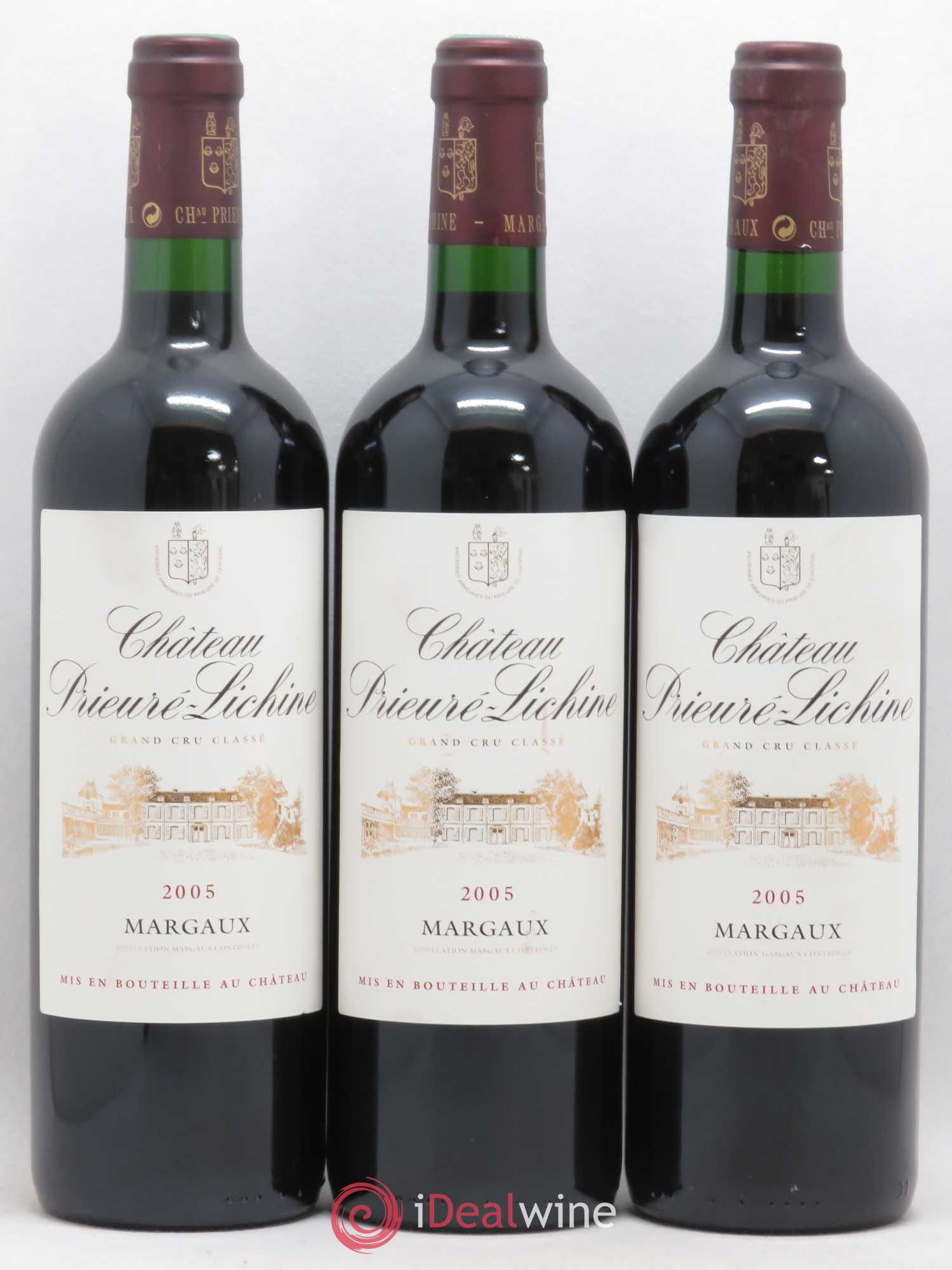 Château Prieuré Lichine 4ème Grand Cru Classé 2005 - Lot de 3 bouteilles - 0
