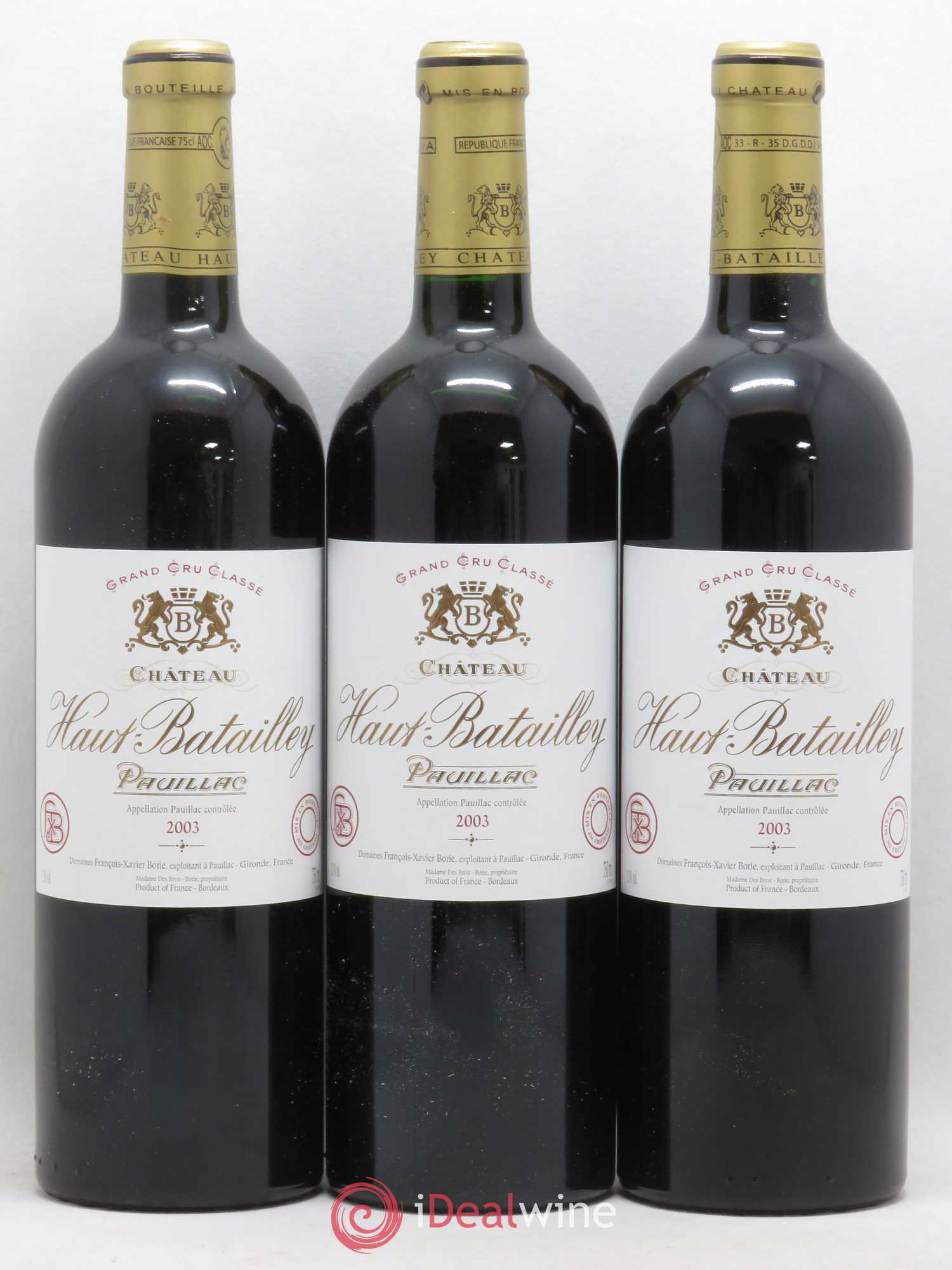 Château Haut Batailley 5ème Grand Cru Classé 2003 - Lot de 12 bouteilles - 3
