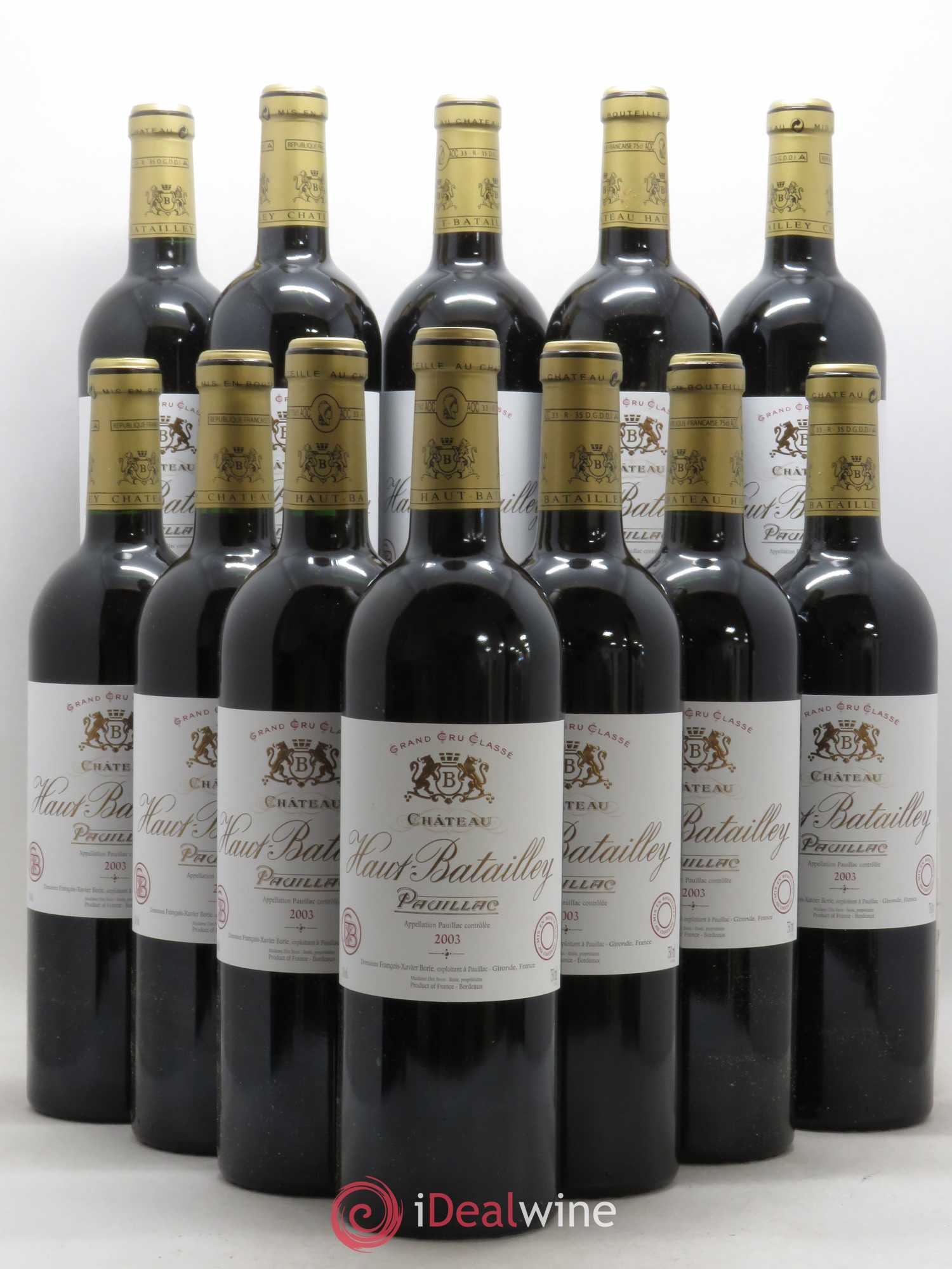 Château Haut Batailley 5ème Grand Cru Classé 2003 - Lot de 12 bouteilles - 0