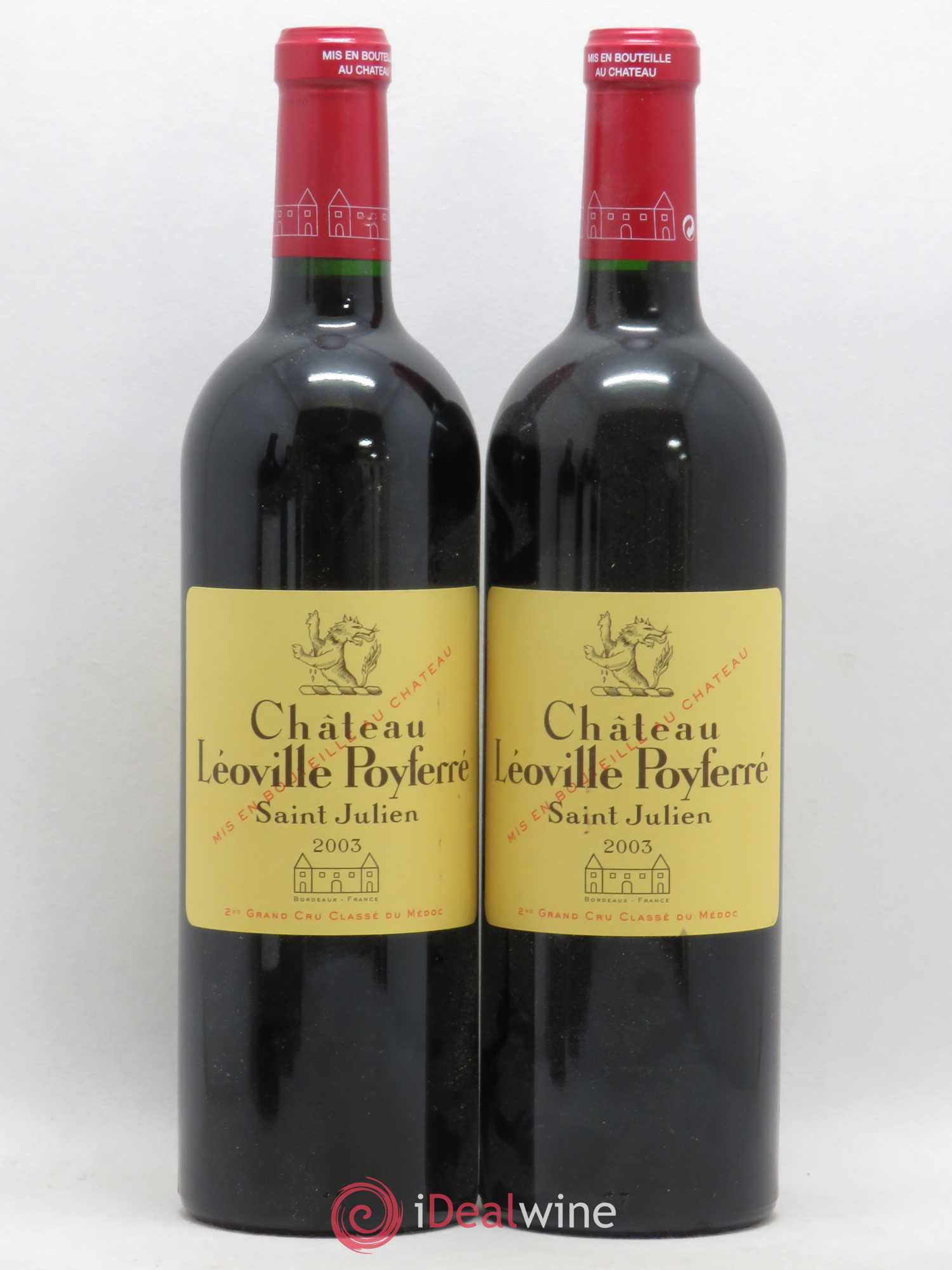 Château Léoville Poyferré 2ème Grand Cru Classé 2003 - Lot de 2 bouteilles - 0