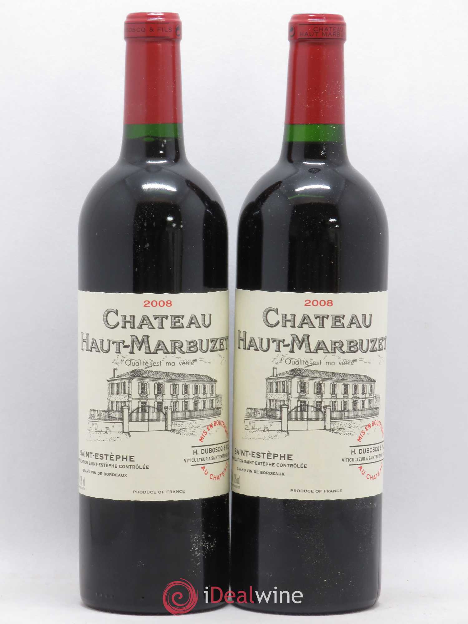 Château Haut Marbuzet 2008 - Lot de 2 bouteilles - 0