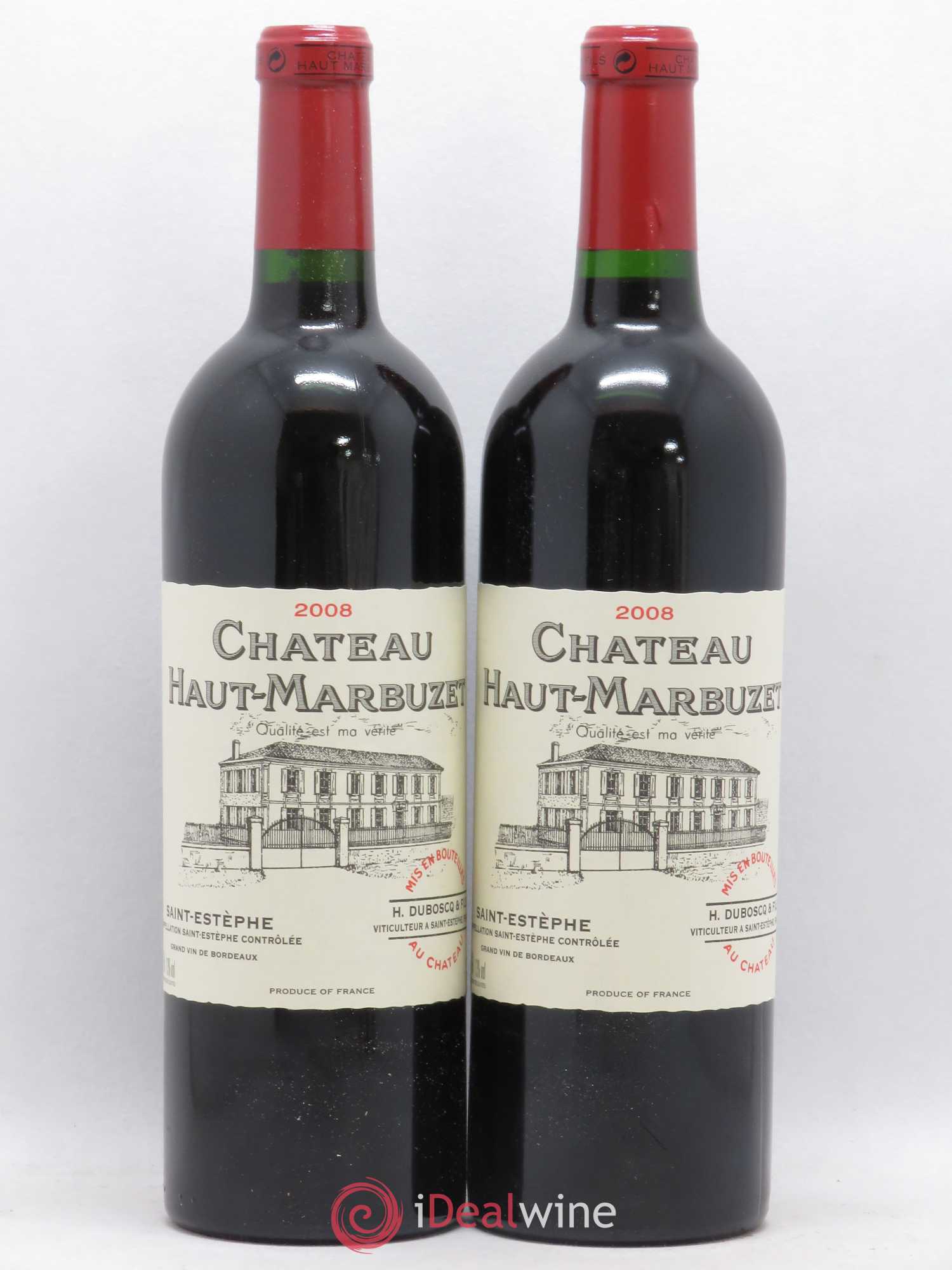 Château Haut Marbuzet 2008 - Lot de 2 bouteilles - 0
