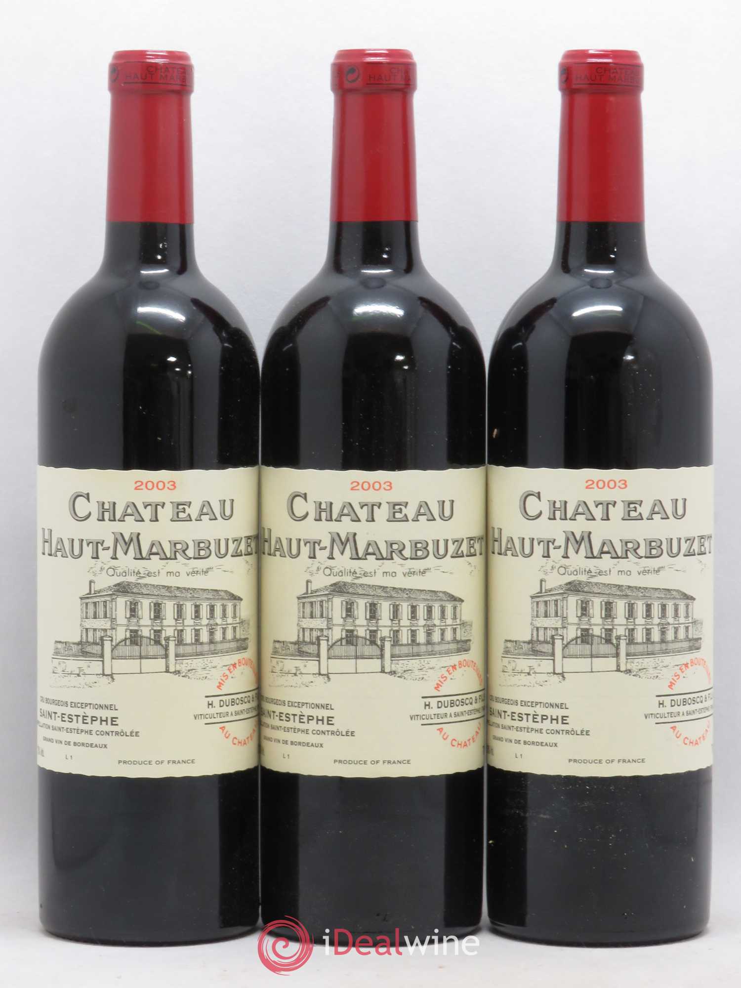 Château Haut Marbuzet 2003 - Lot de 12 bouteilles - 2