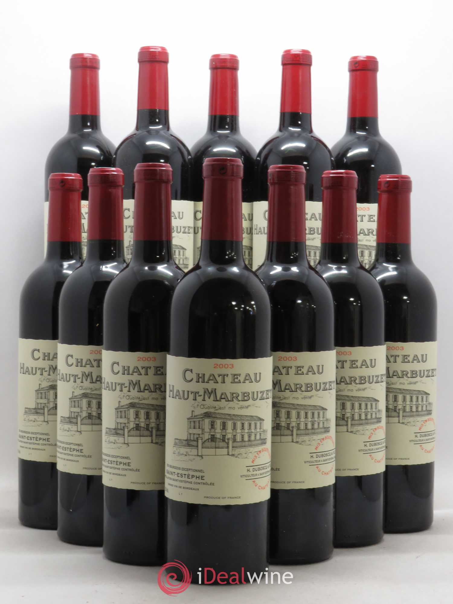 Château Haut Marbuzet 2003 - Lot de 12 bouteilles - 0