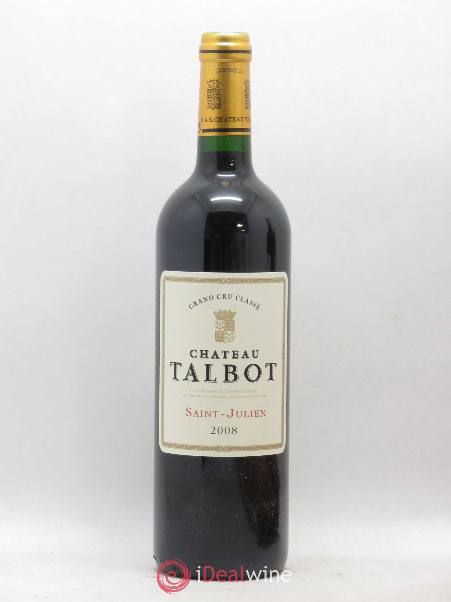 Château Talbot 4ème Grand Cru Classé 2008 - Lot de 1 bouteille - 0