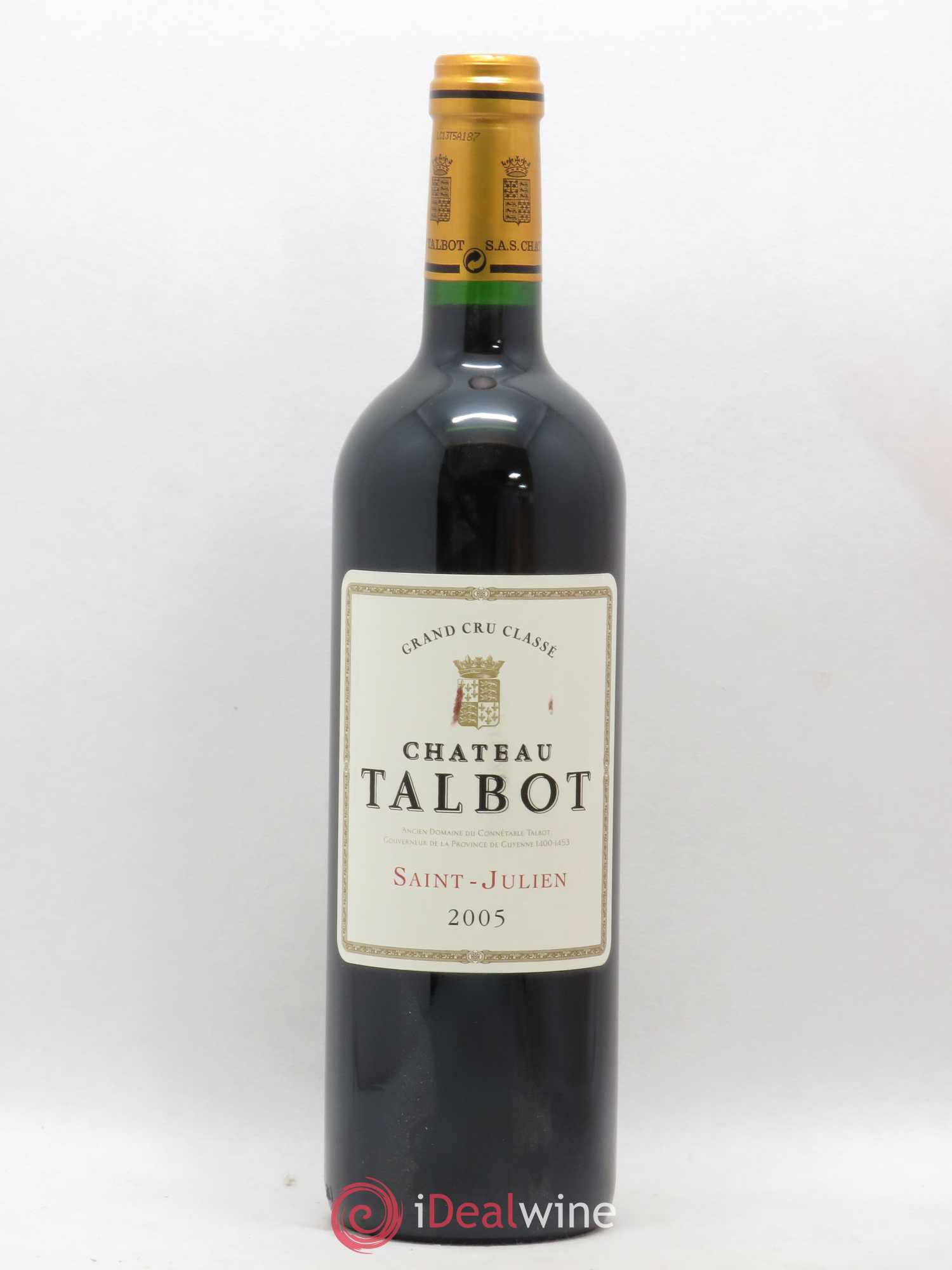Château Talbot 4ème Grand Cru Classé 2005 - Lot de 1 bouteille - 0