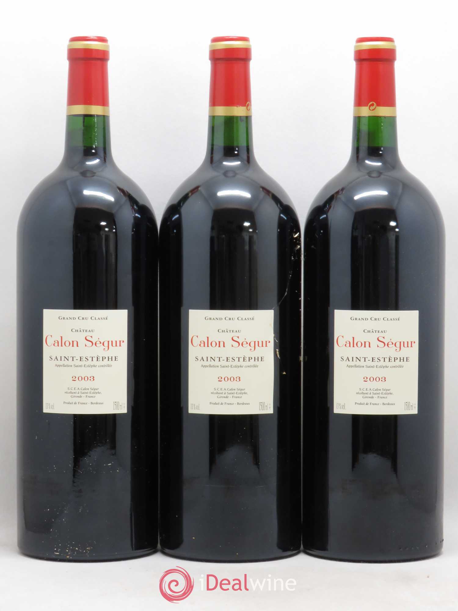 Château Calon Ségur 3ème Grand Cru Classé 2003 - Lot de 6 magnums - 2