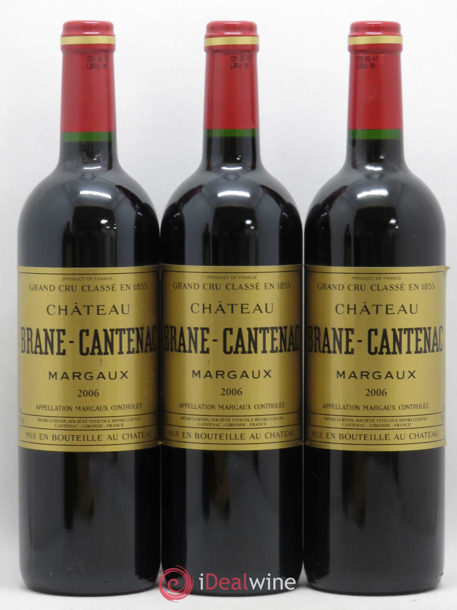 Château Brane Cantenac 2ème Grand Cru Classé 2006 - Lot de 3 bouteilles - 0