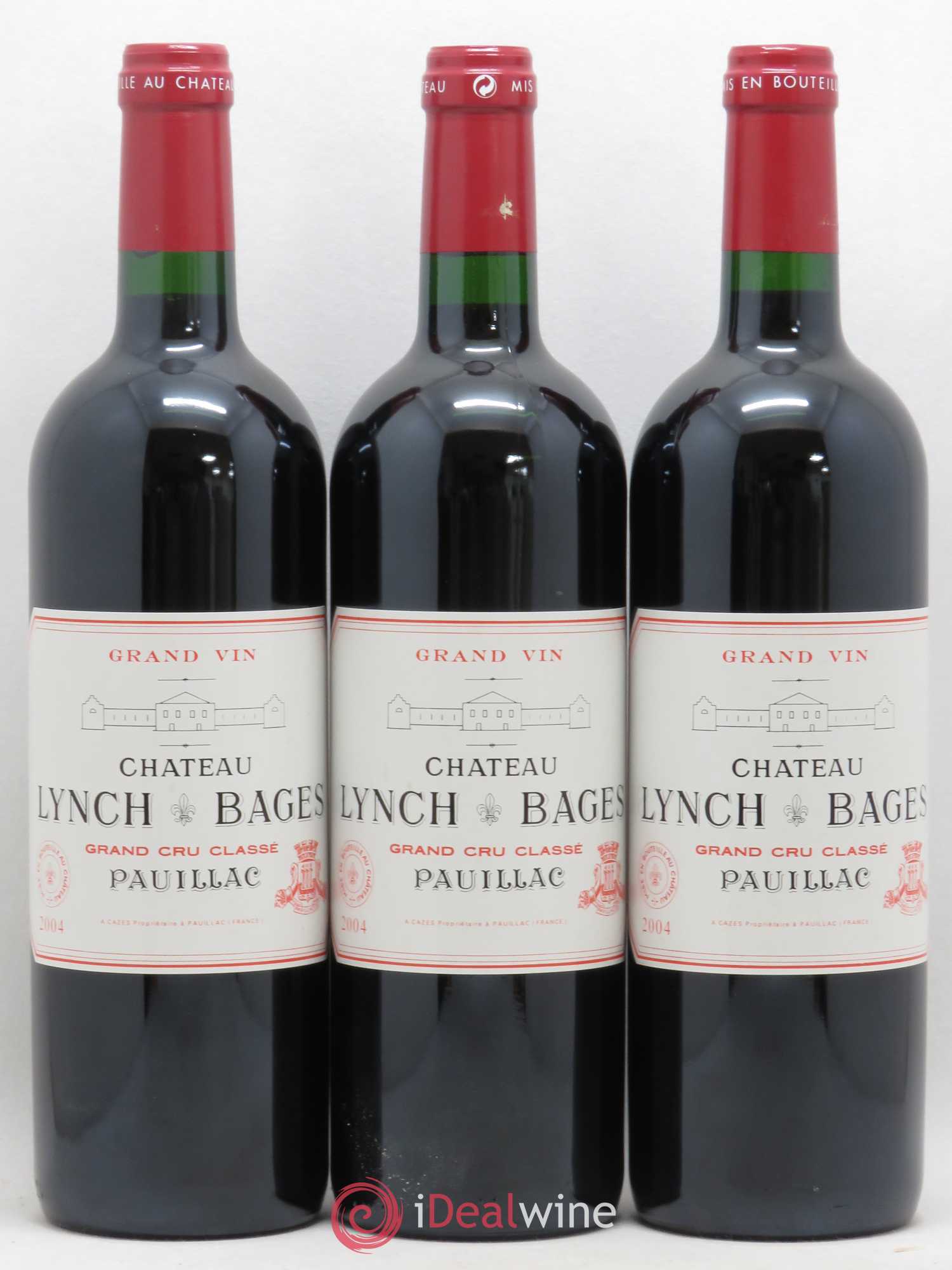 Château Lynch Bages 5ème Grand Cru Classé 2004 - Lot de 3 bouteilles - 0
