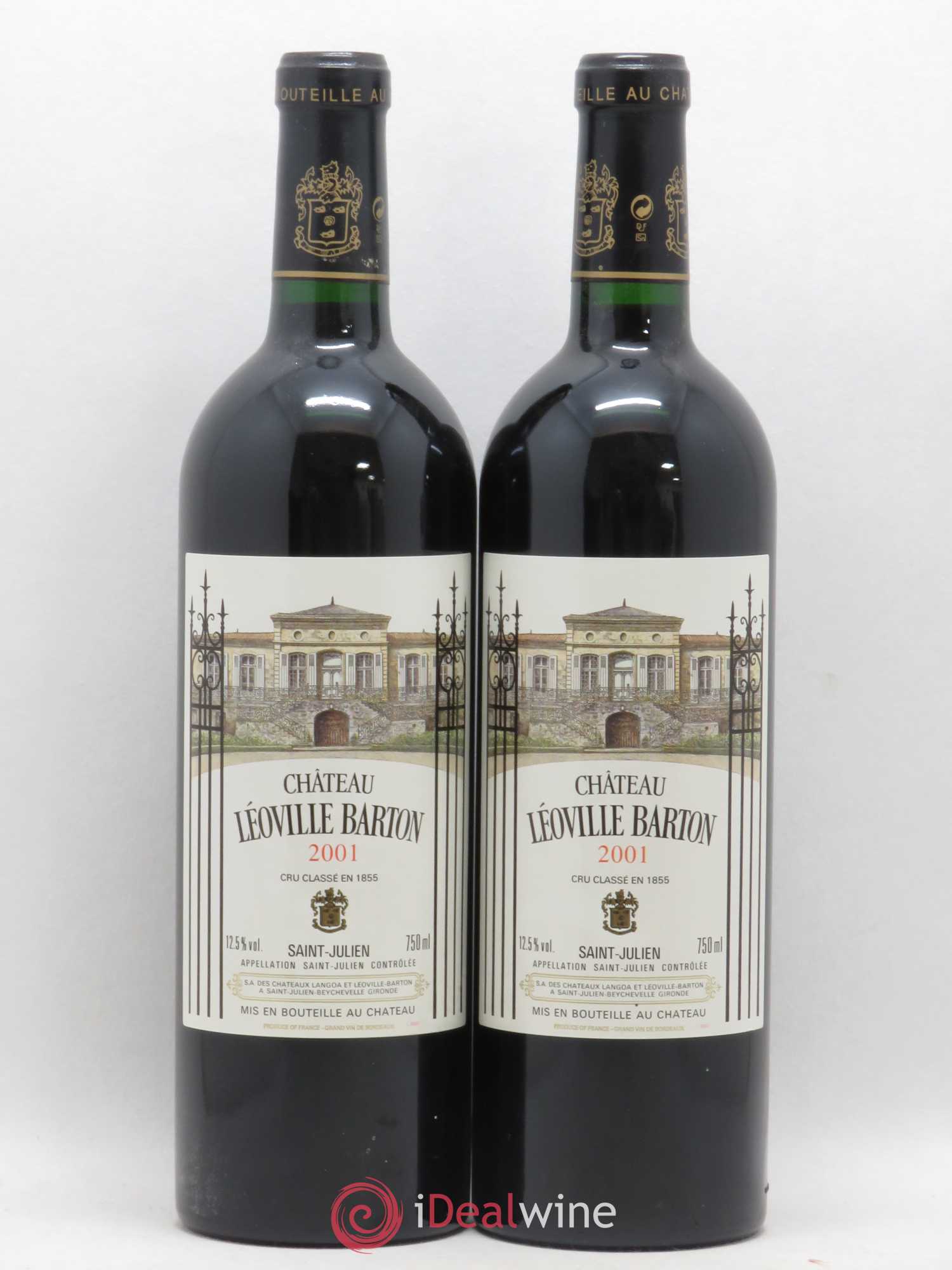 Château Léoville Barton 2ème Grand Cru Classé 2001 - Lot de 2 bouteilles - 0