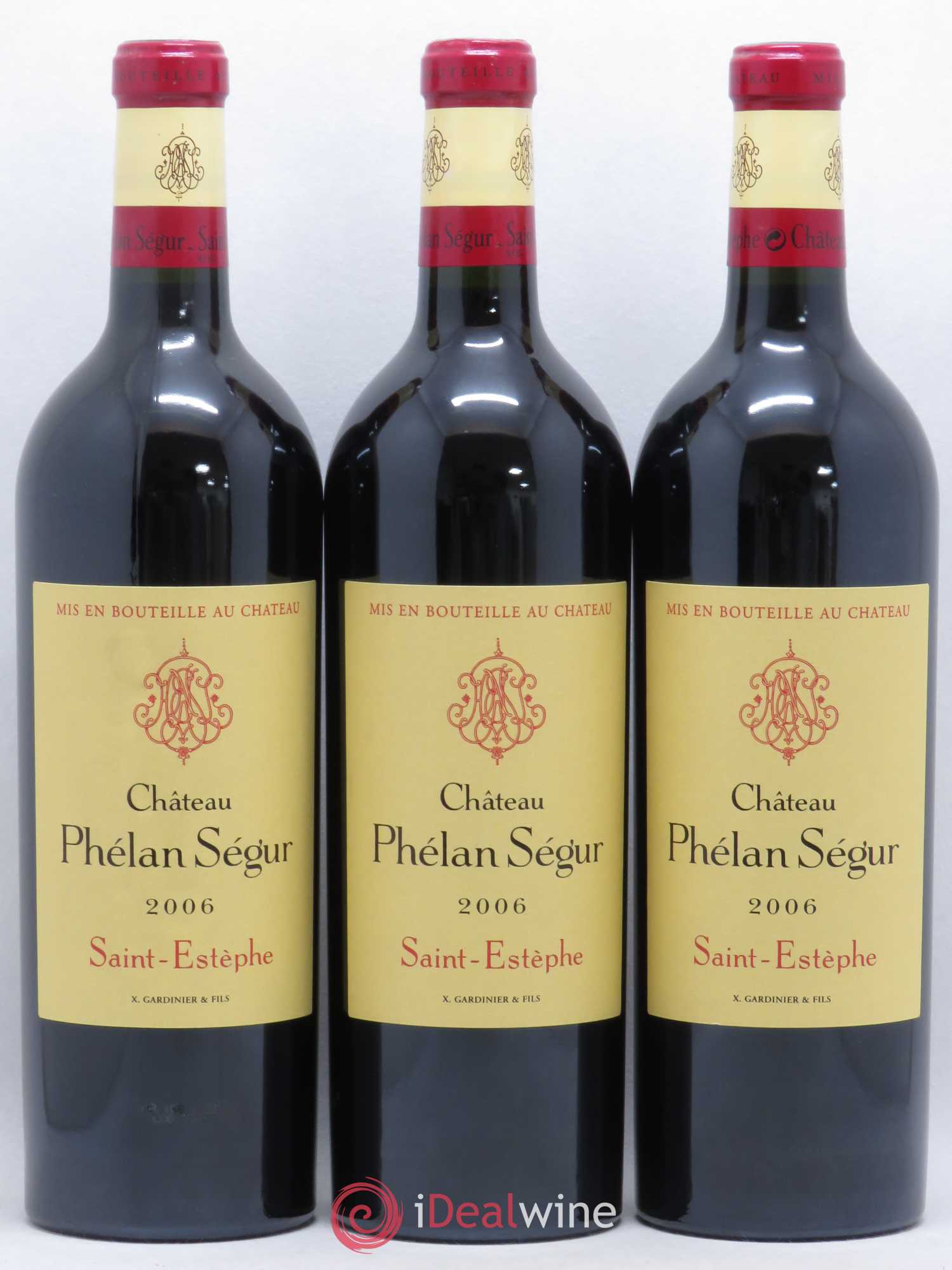 Château Phélan Ségur 2006 - Lot de 3 bouteilles - 0