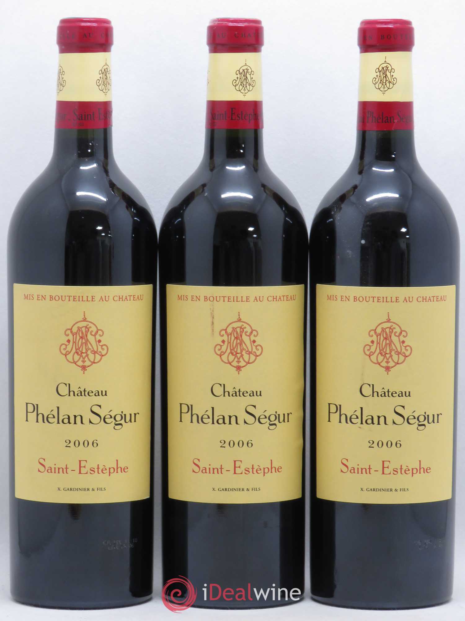 Château Phélan Ségur 2006 - Lot de 3 bouteilles - 0