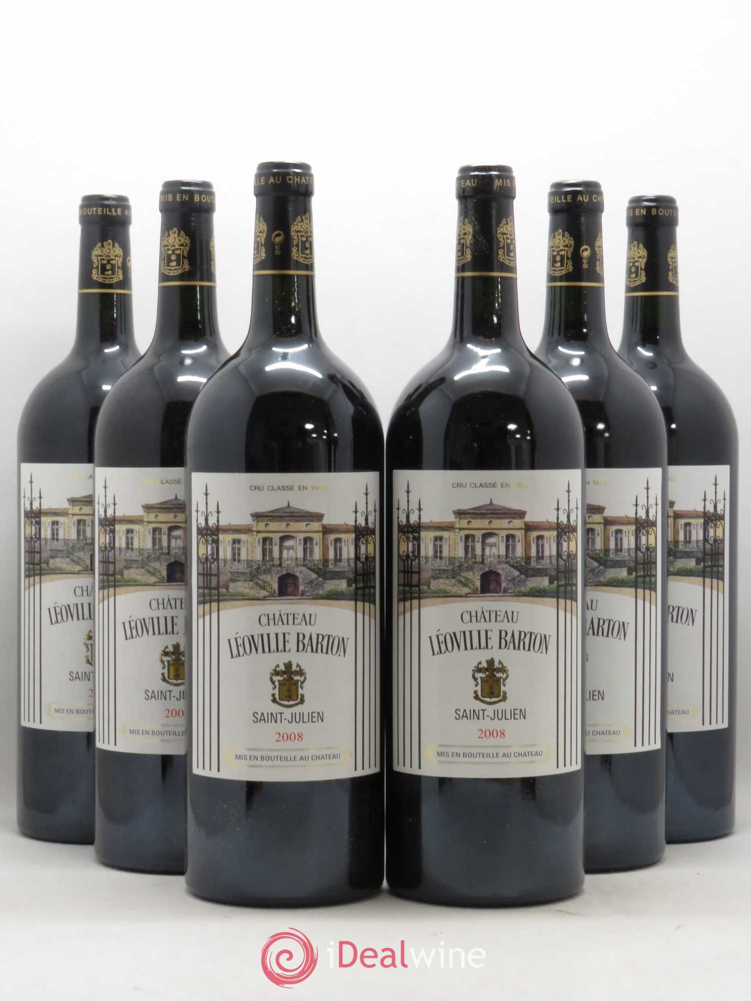 Château Léoville Barton 2ème Grand Cru Classé 2008 - Lot de 6 magnums - 0