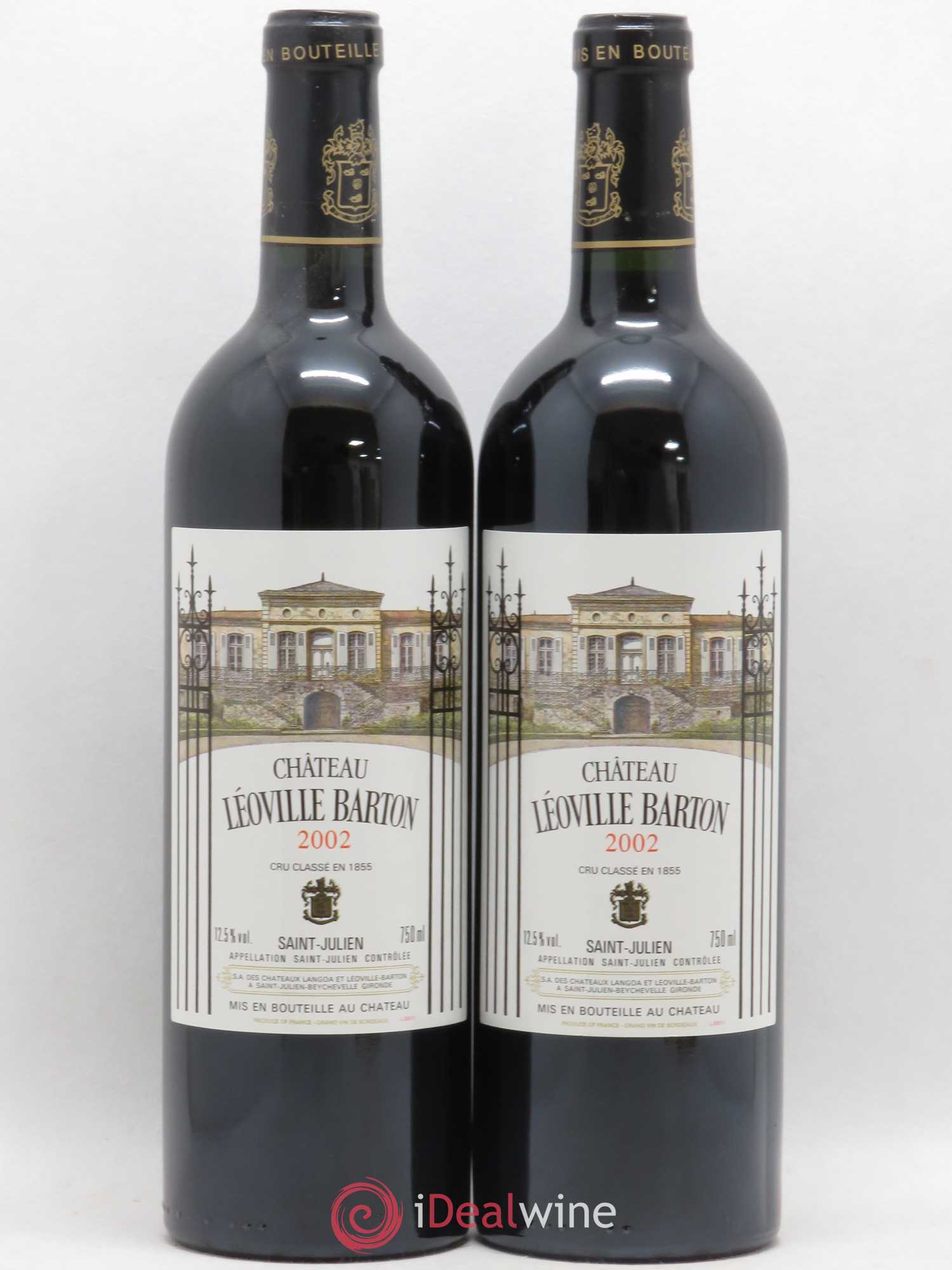 Château Léoville Barton 2ème Grand Cru Classé 2002 - Lot de 2 bouteilles - 0