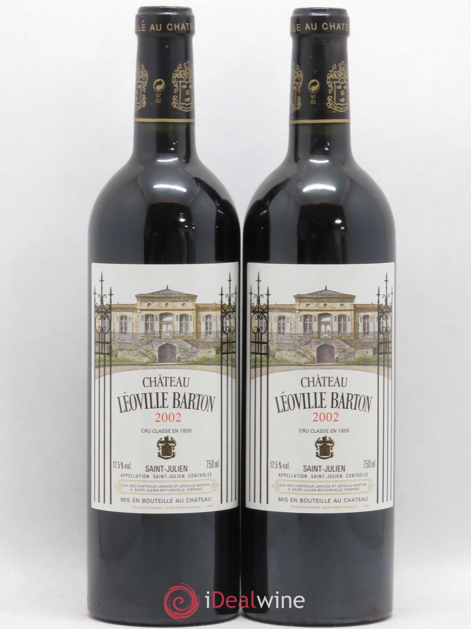 Château Léoville Barton 2ème Grand Cru Classé 2002 - Lot de 2 bouteilles - 0