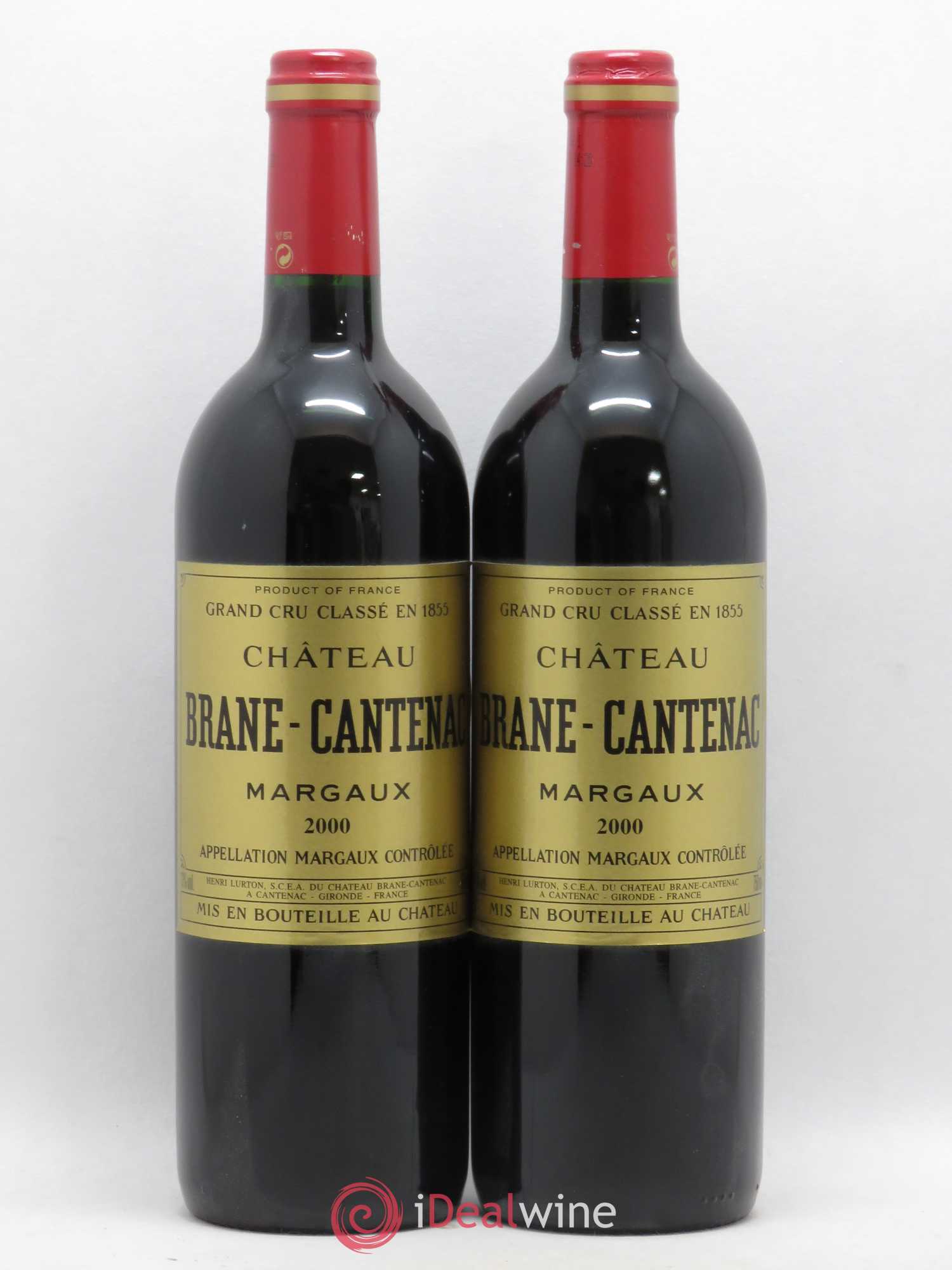Château Brane Cantenac 2ème Grand Cru Classé 2000 - Lot de 2 bouteilles - 0