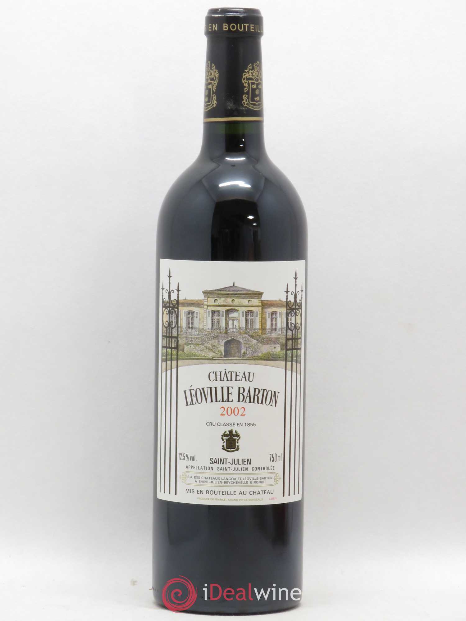 Château Léoville Barton 2ème Grand Cru Classé 2002 - Lot de 1 bouteille - 0
