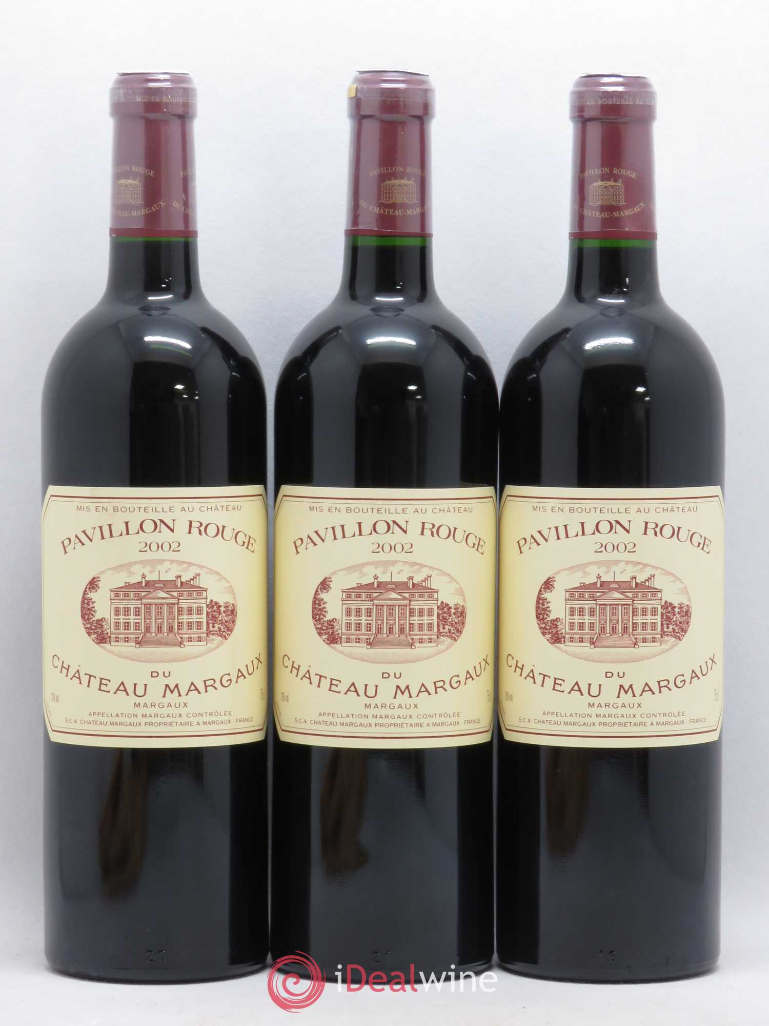 Pavillon Rouge du Château Margaux Second Vin 2002 - Lot de 3 bouteilles - 0