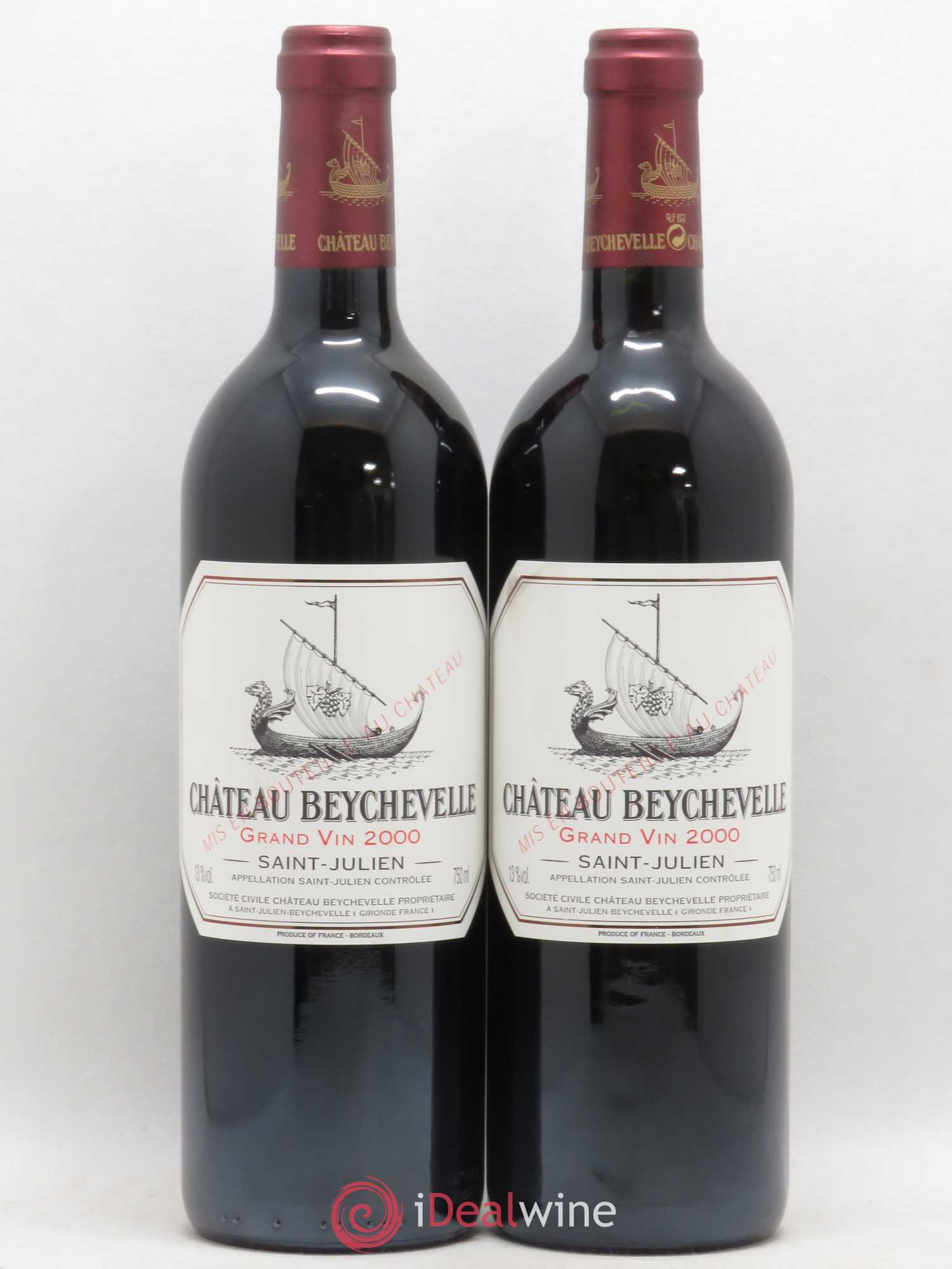 Château Beychevelle 4ème Grand Cru Classé 2000 - Lot de 2 bouteilles - 0