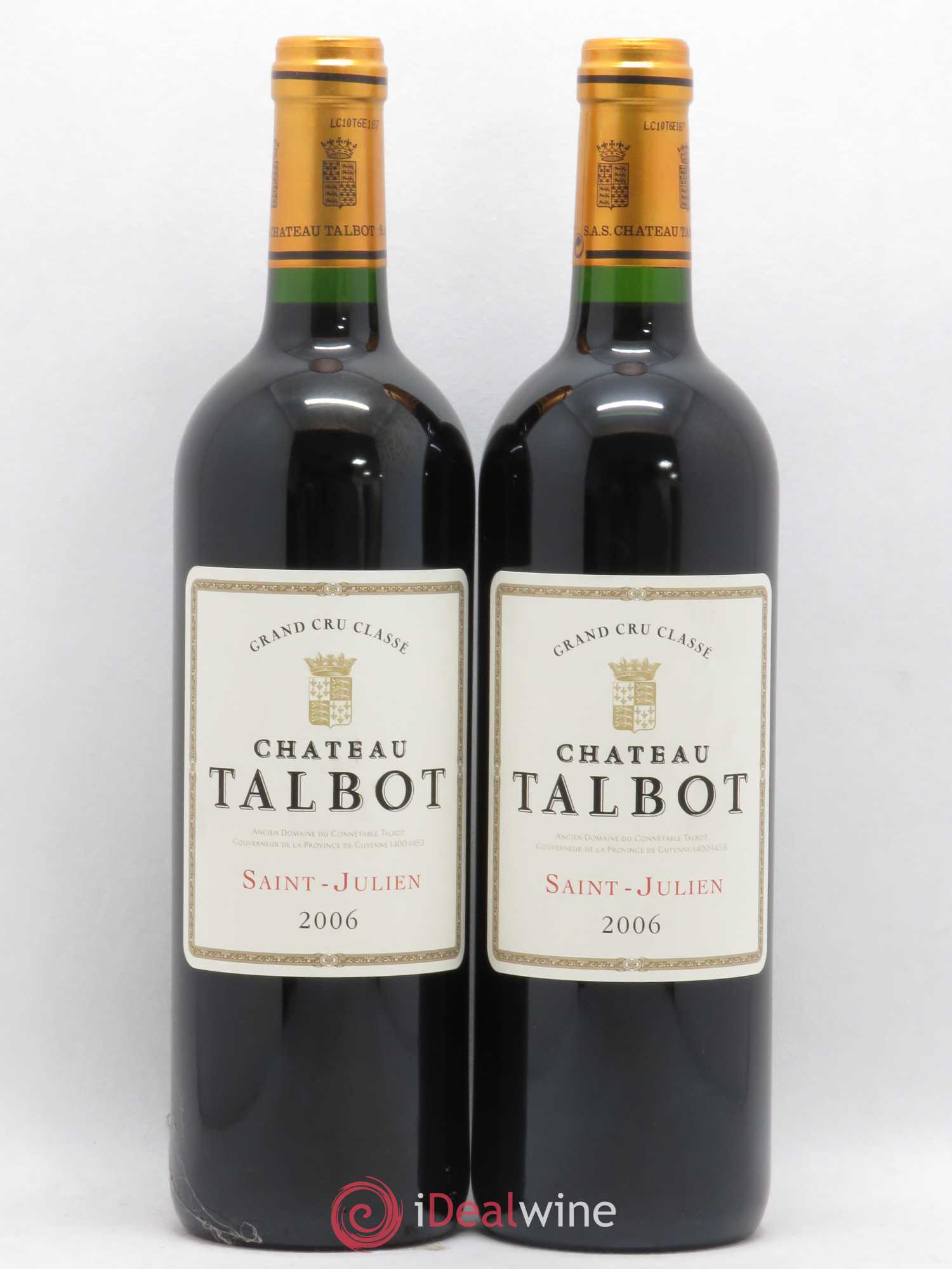 Château Talbot 4ème Grand Cru Classé 2006 - Lot de 2 bouteilles - 0