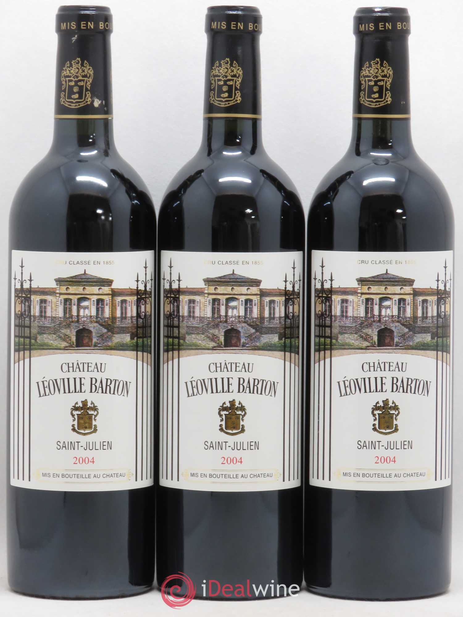 Château Léoville Barton 2ème Grand Cru Classé 2004 - Lot de 3 bouteilles - 0