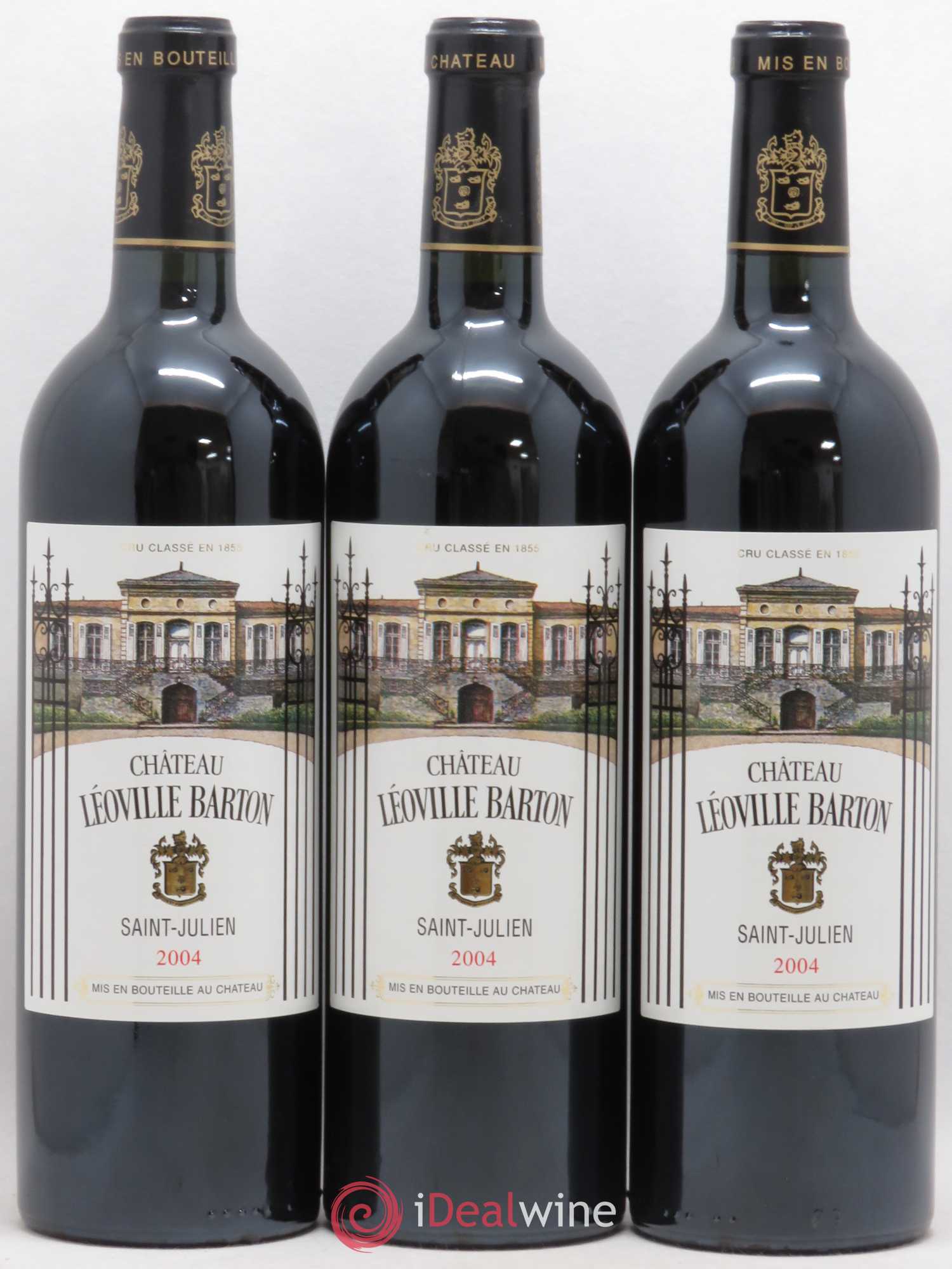 Château Léoville Barton 2ème Grand Cru Classé 2004 - Lot de 3 bouteilles - 0